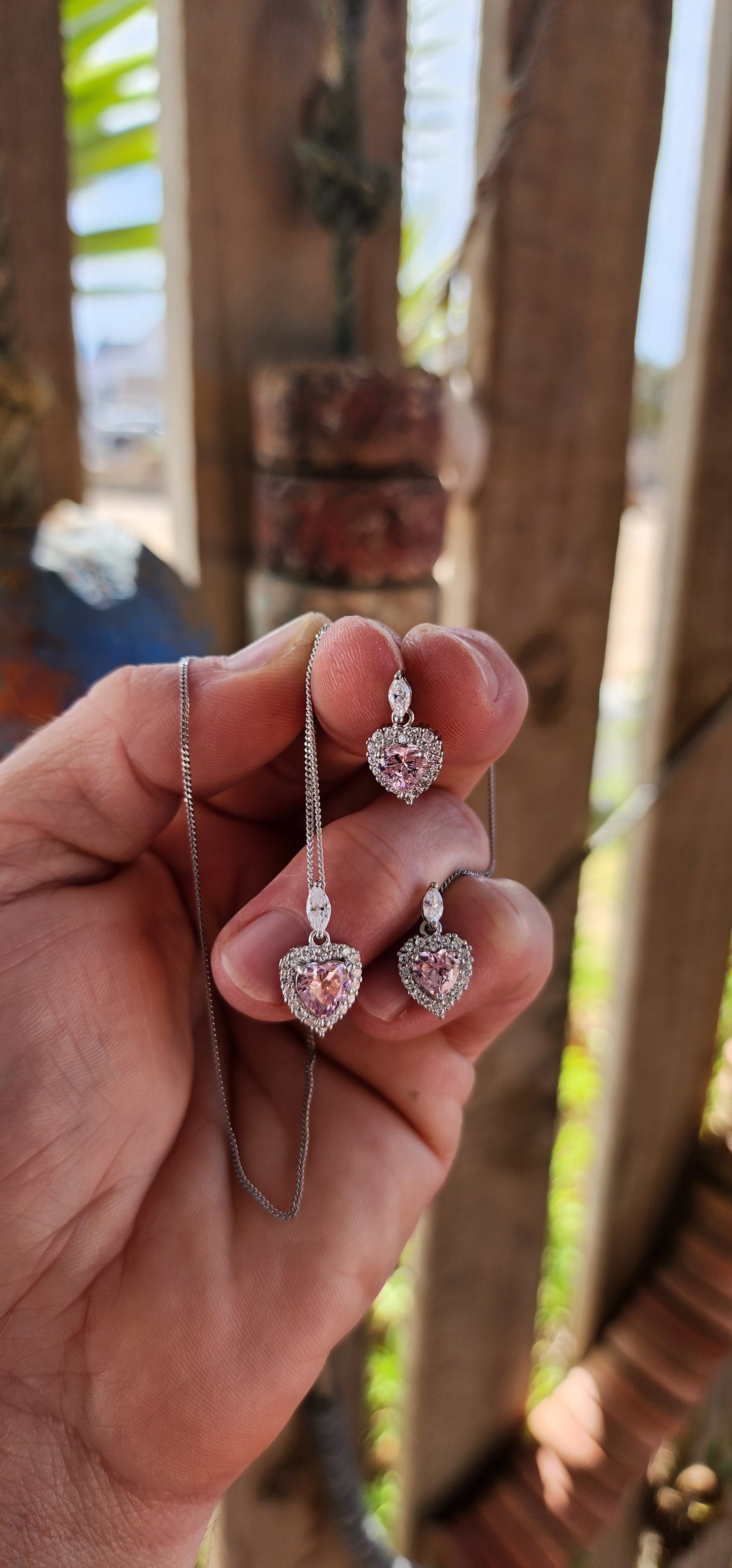 This utterly charming matching heart set is crafted in sterling silver and designed to steal hearts at first glance. Feminine, playful, and endlessly romantic.