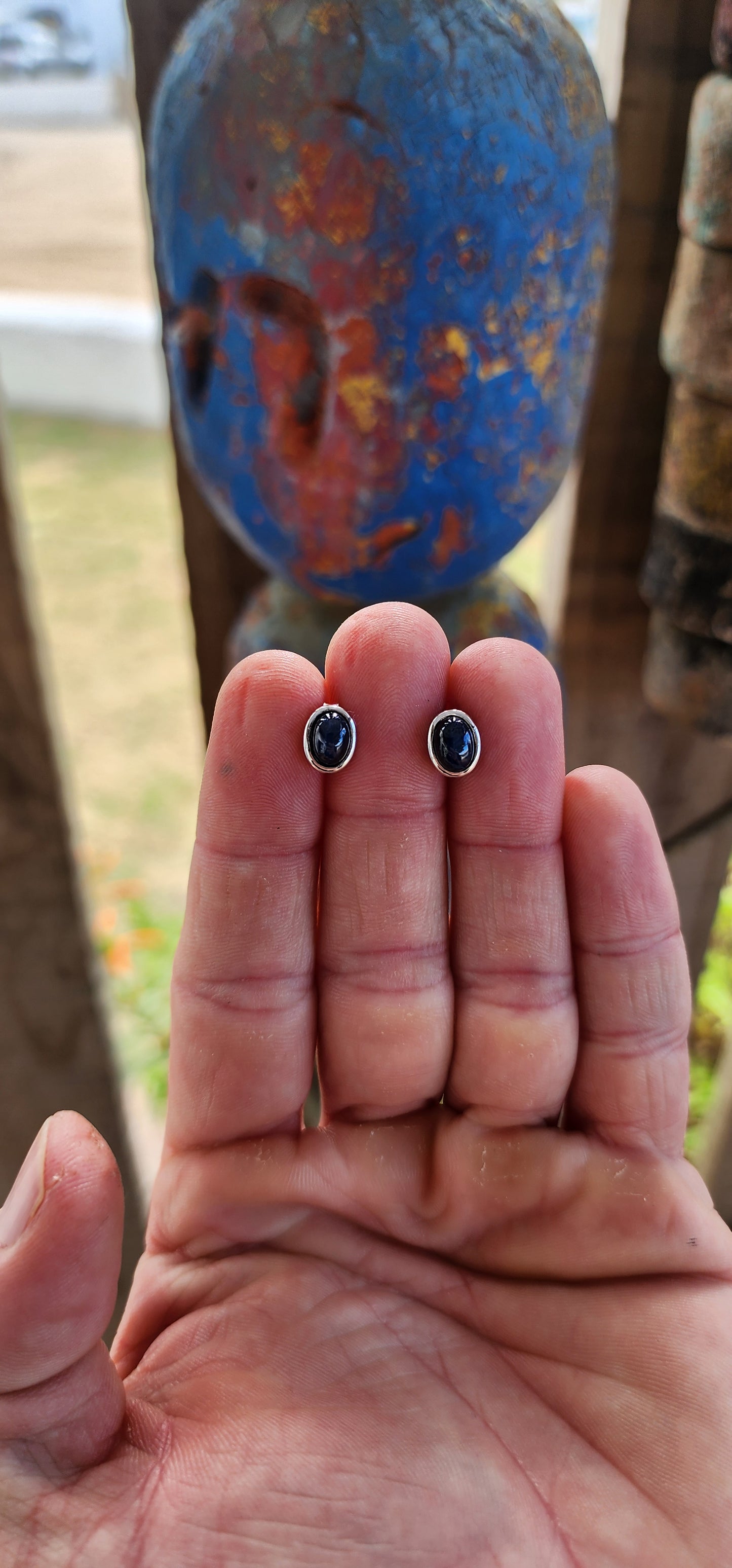These sterling silver unisex stud earrings may be petite in scale, but they are absolutely cosmic in presence.