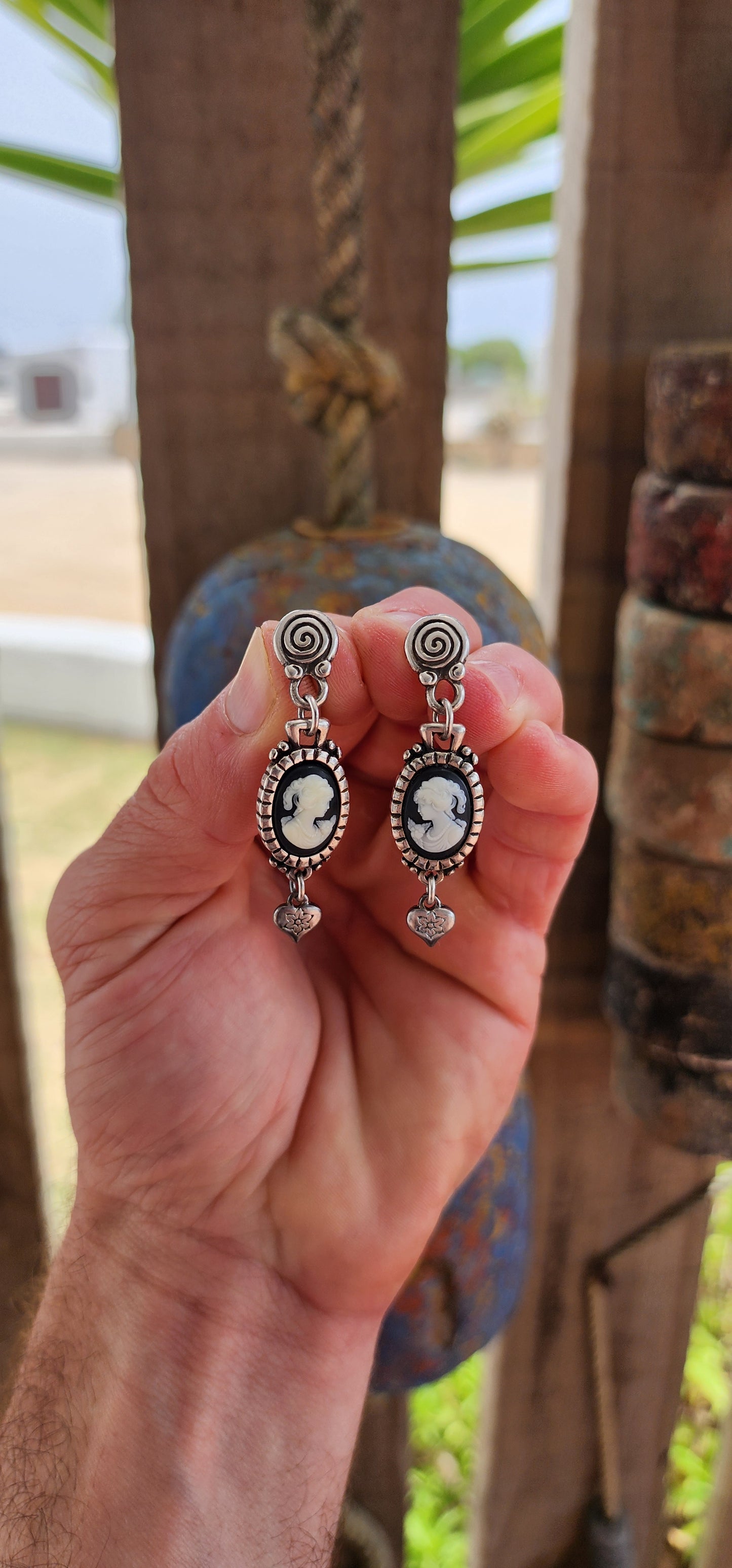 These exquisite designer costume drop earrings are early creations by the renowned Israeli jewelry house Danon, a brand celebrated for its romantic, old-world aesthetic and exceptional attention to detail.