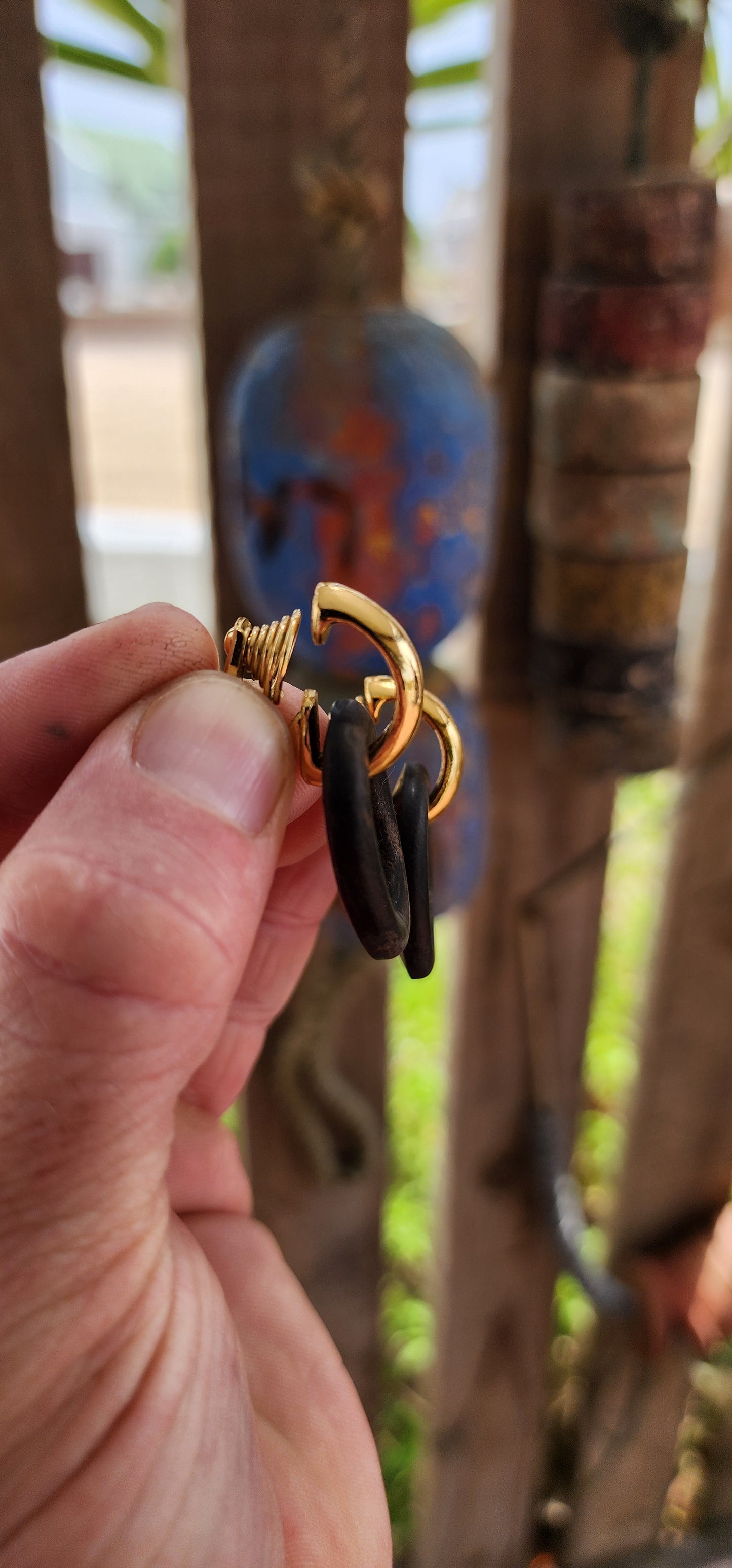 Increasingly hard-to-find pair of vintage 1990s high-end French designer costume earrings by the iconic house of Yves Saint Laurent.