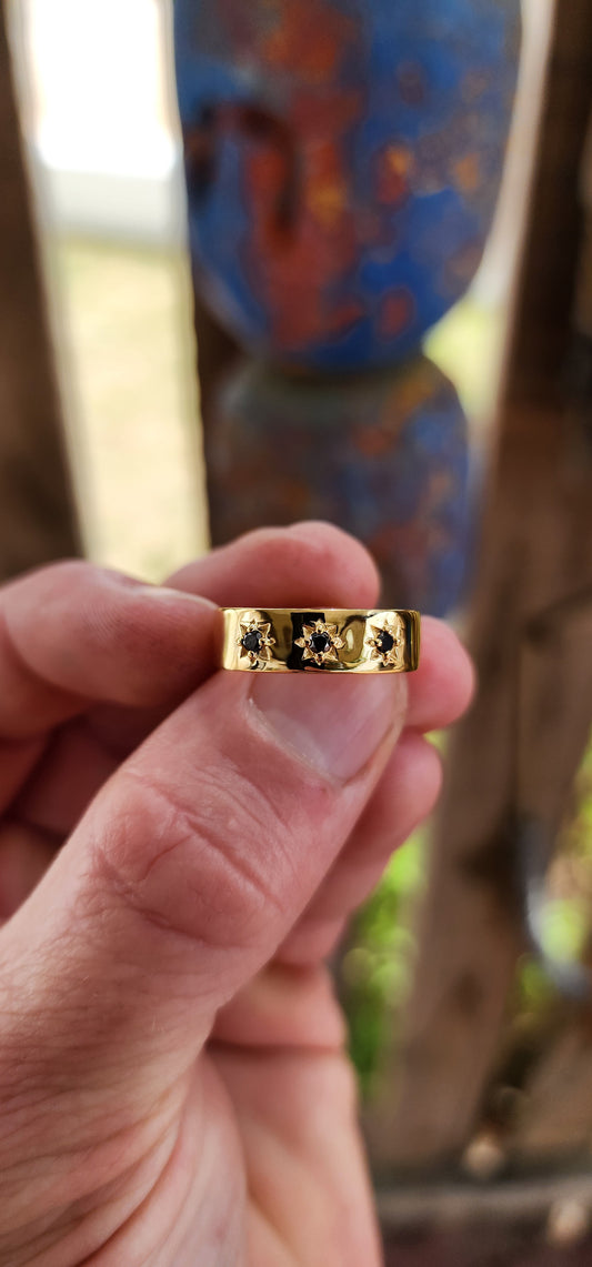 Black Diamond Gypsy-Style Ring - 
A bold treasure steeped in history and quiet power.