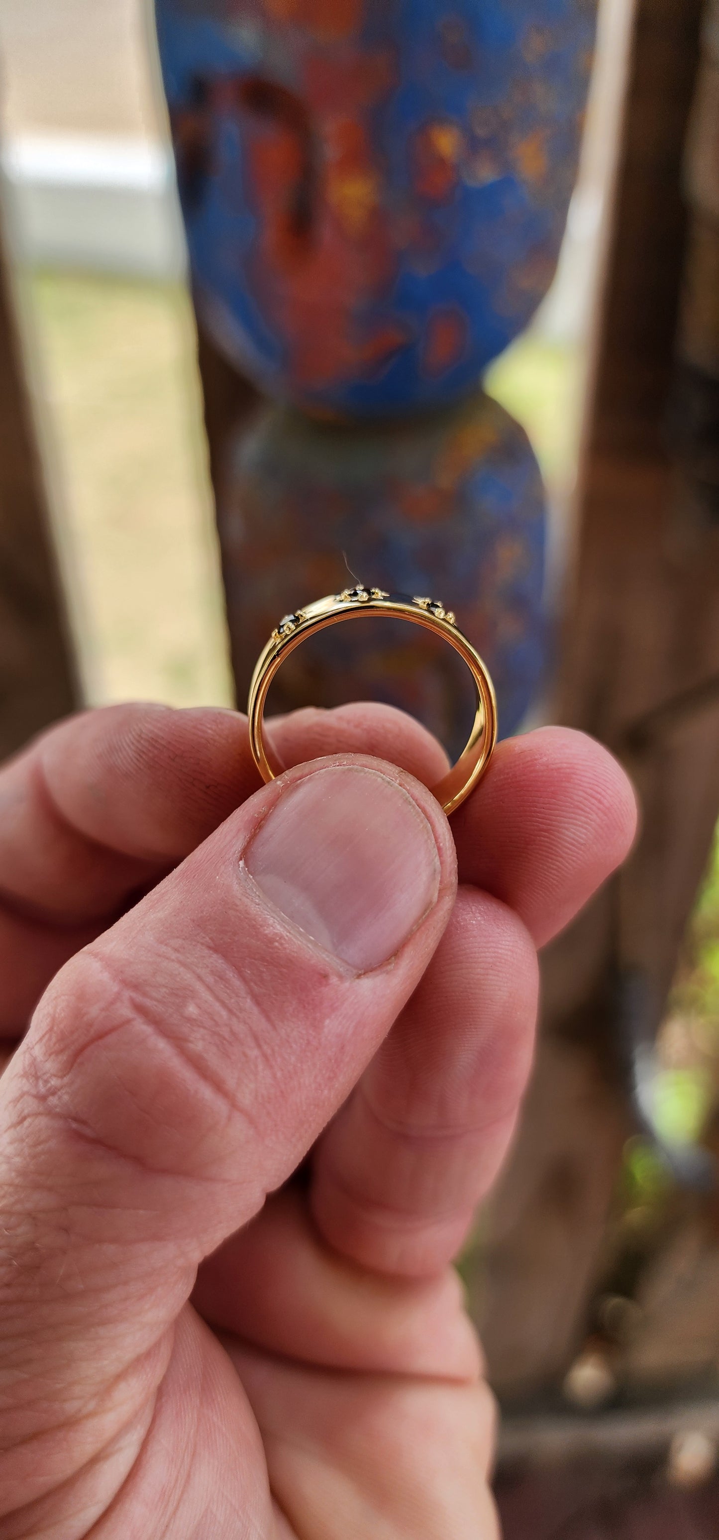 Black Diamond Gypsy-Style Ring - 
A bold treasure steeped in history and quiet power.