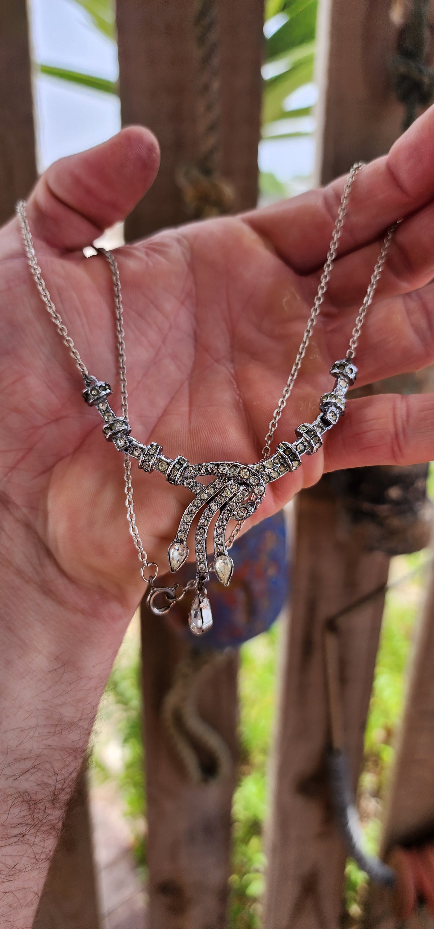 An exceptionally rare and utterly glamorous vintage 1940s Art Deco designer costume jewellery set by Hollywood Jewelry.