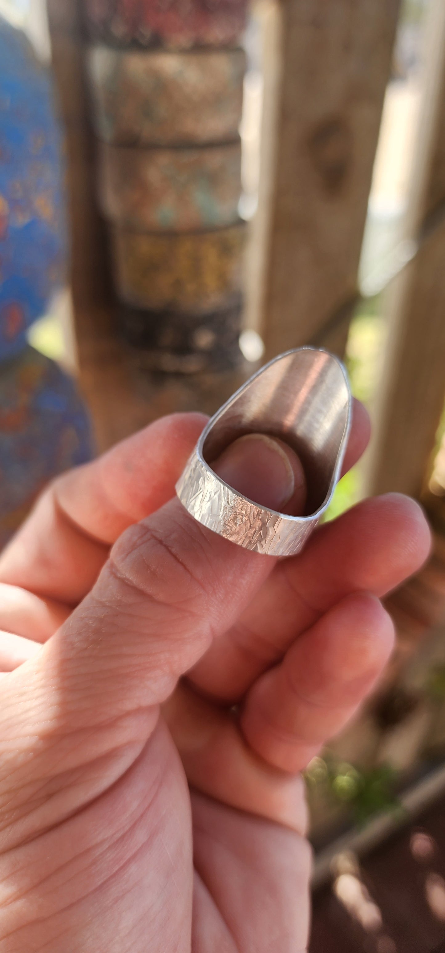 An artisan-made statement ring crafted in solid sterling silver, designed for lovers of sculptural, hand-forged beauty.