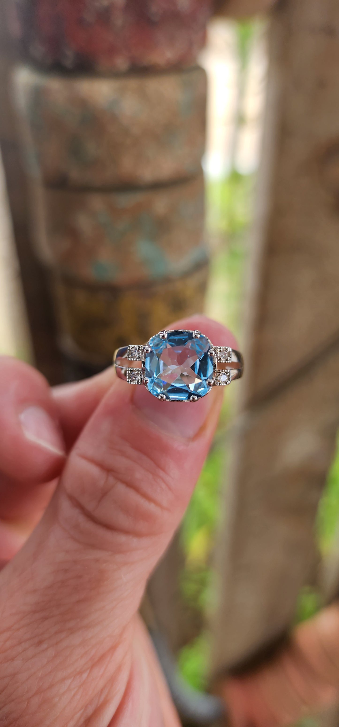 A remarkably beautiful trilogy-style dress ring crafted in gleaming sterling silver, dripping in Deco-revival glamour with a bold, confident presence on the hand.