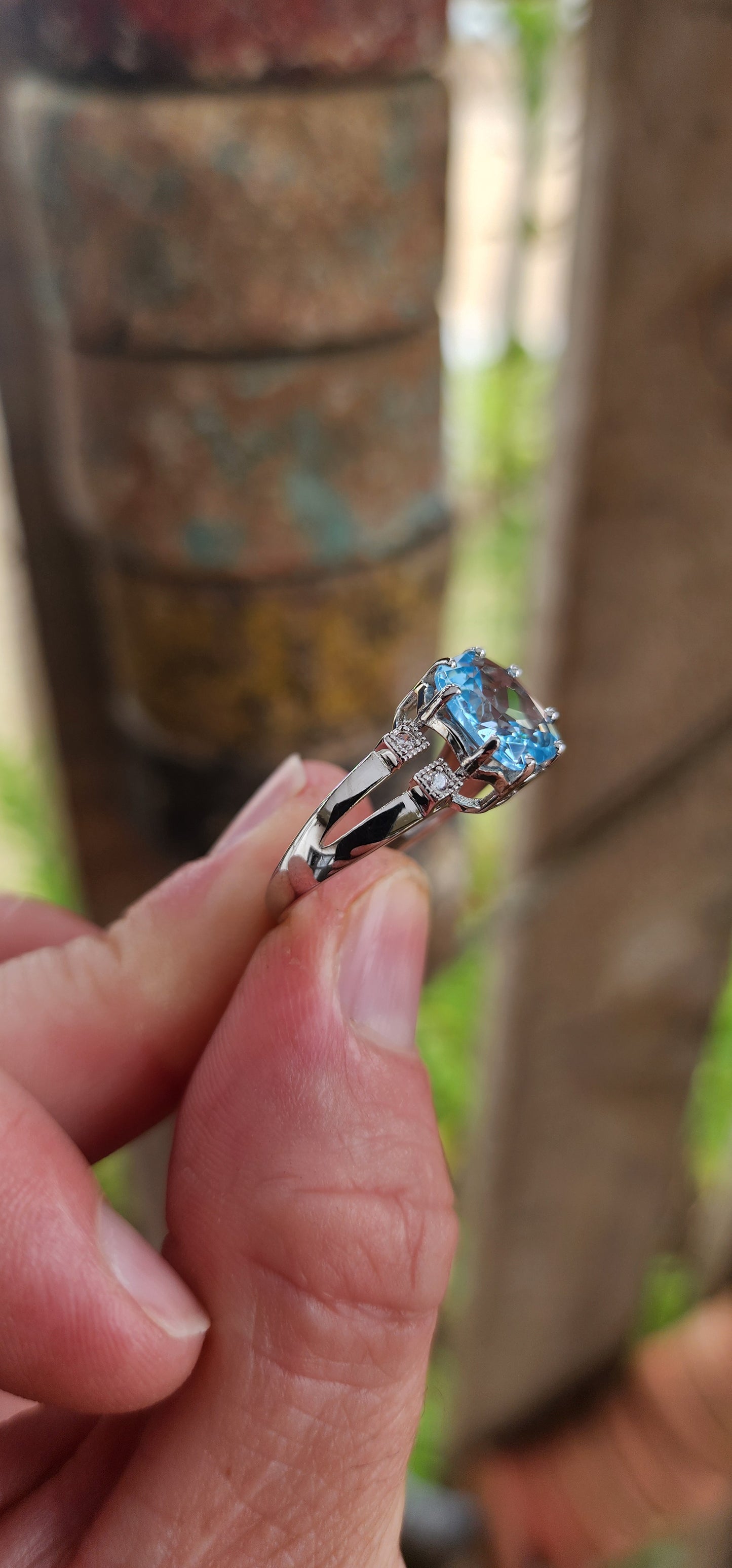 A remarkably beautiful trilogy-style dress ring crafted in gleaming sterling silver, dripping in Deco-revival glamour with a bold, confident presence on the hand.