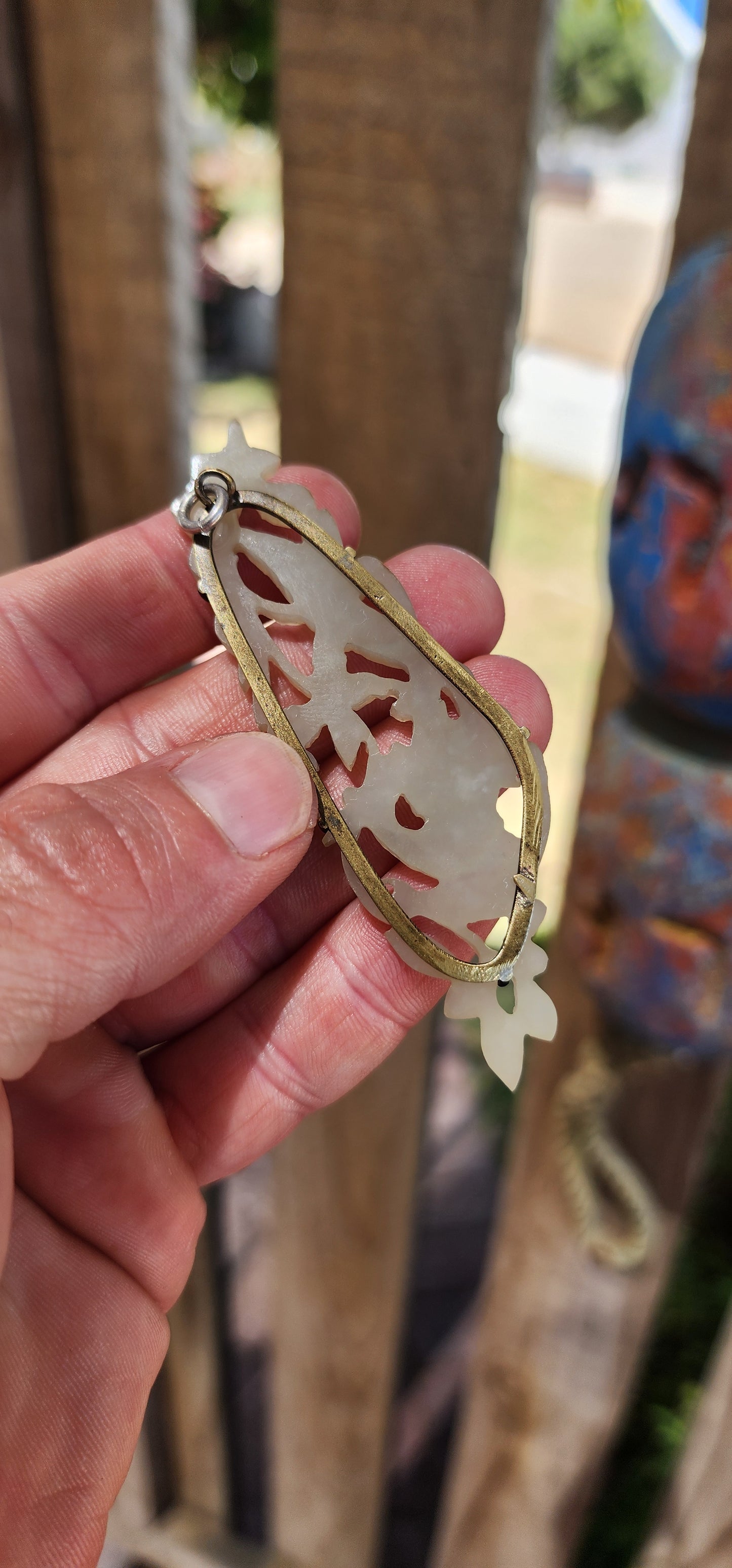 A truly soulful treasure from Imperial China, this generously sized pendant is exquisitely hand-carved from pale celadon Hetian (Hotan) jade and dates to the Qing Dynasty (circa mid–late 19th century, approx. 1800s).