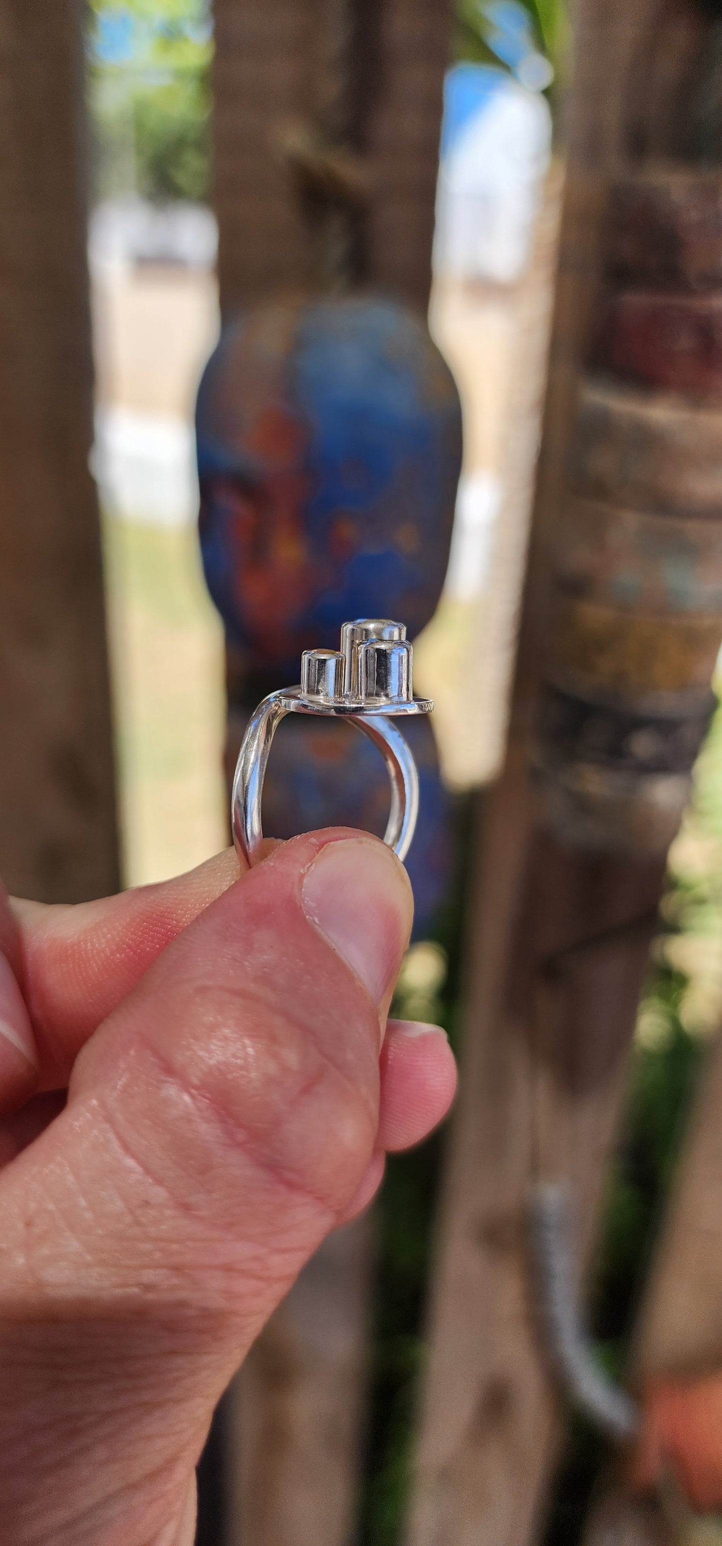 Bold, arty, and completely one-of-a-kind — this fabulous artisan-made ring is a wearable sculpture.