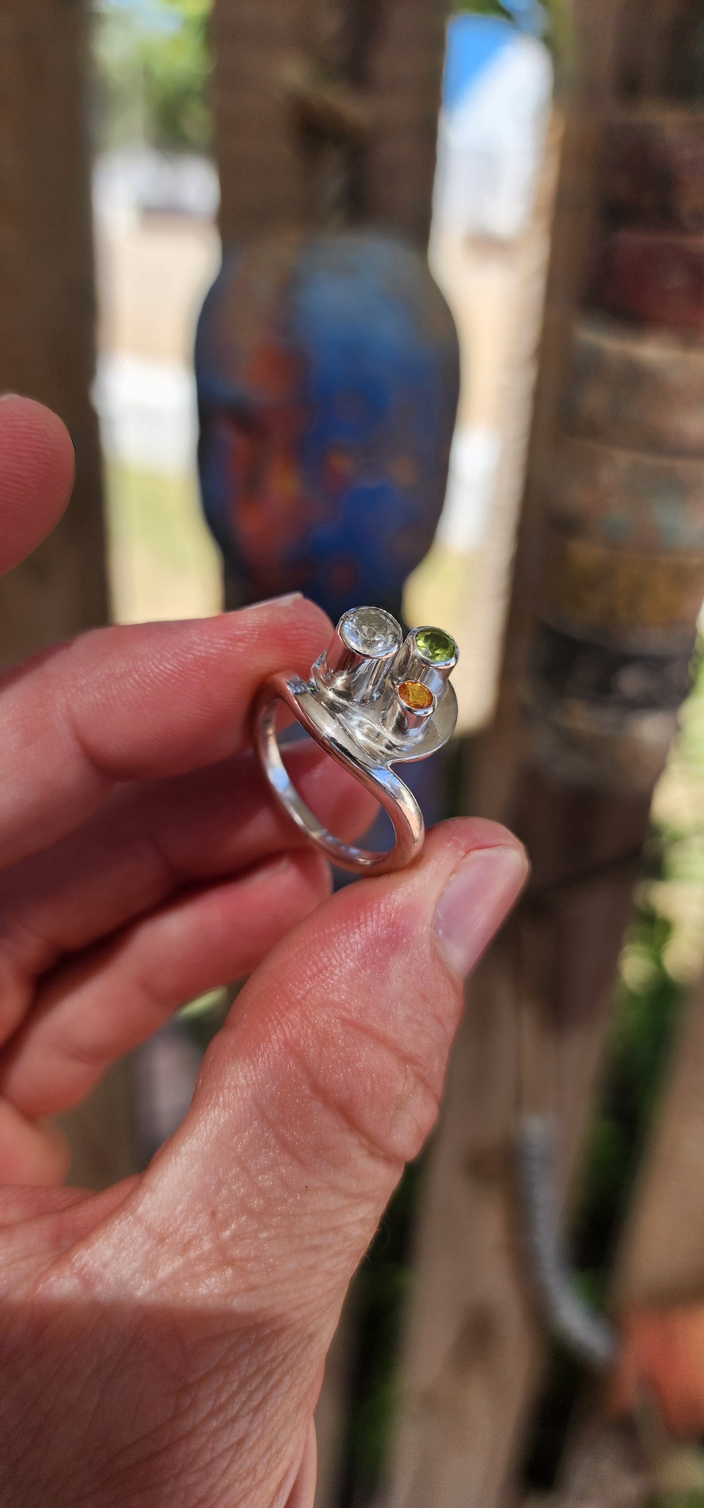 Bold, arty, and completely one-of-a-kind — this fabulous artisan-made ring is a wearable sculpture.