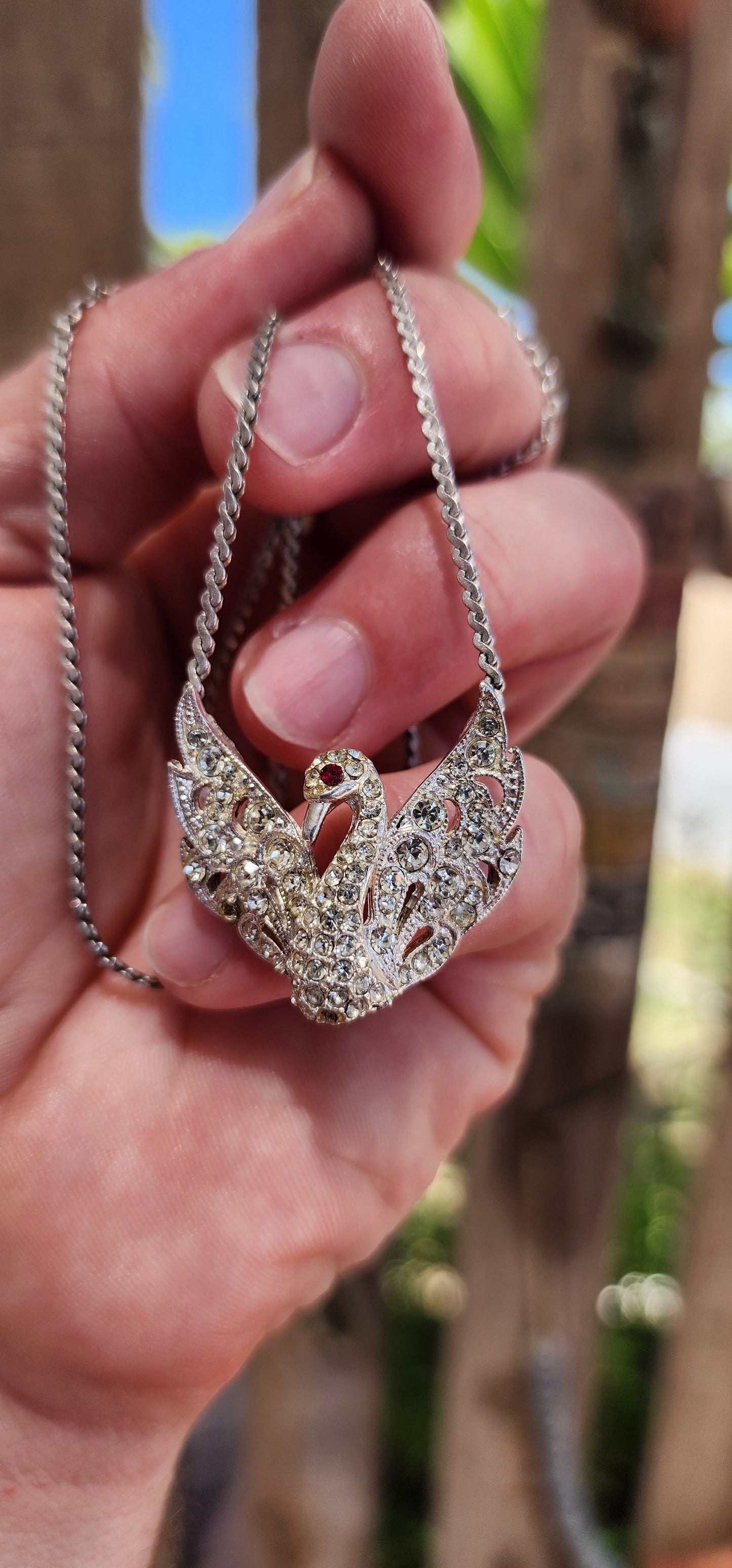 Vintage Attwood & Sawyer Swan Necklace (circa 1980s).
