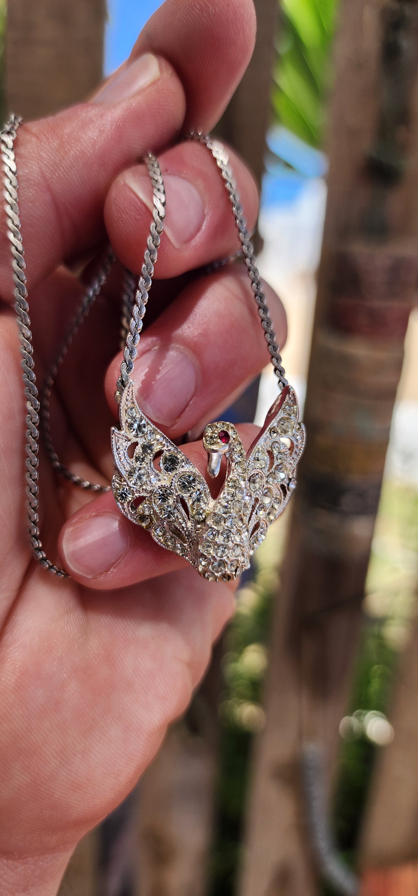 Vintage Attwood & Sawyer Swan Necklace (circa 1980s).