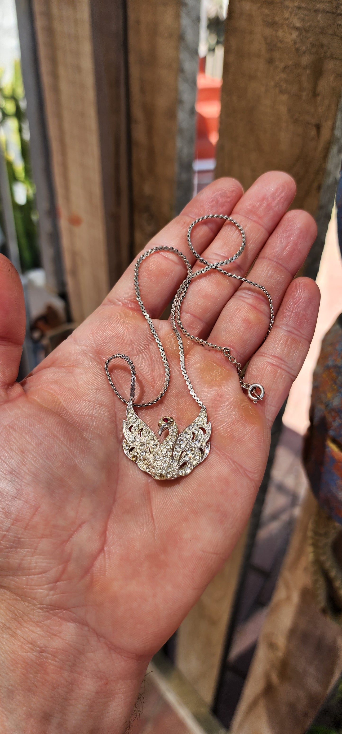 Vintage Attwood & Sawyer Swan Necklace (circa 1980s).