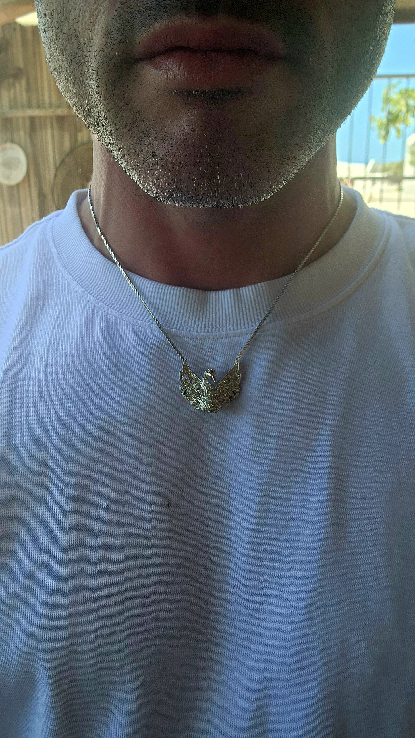 Vintage Attwood & Sawyer Swan Necklace (circa 1980s).