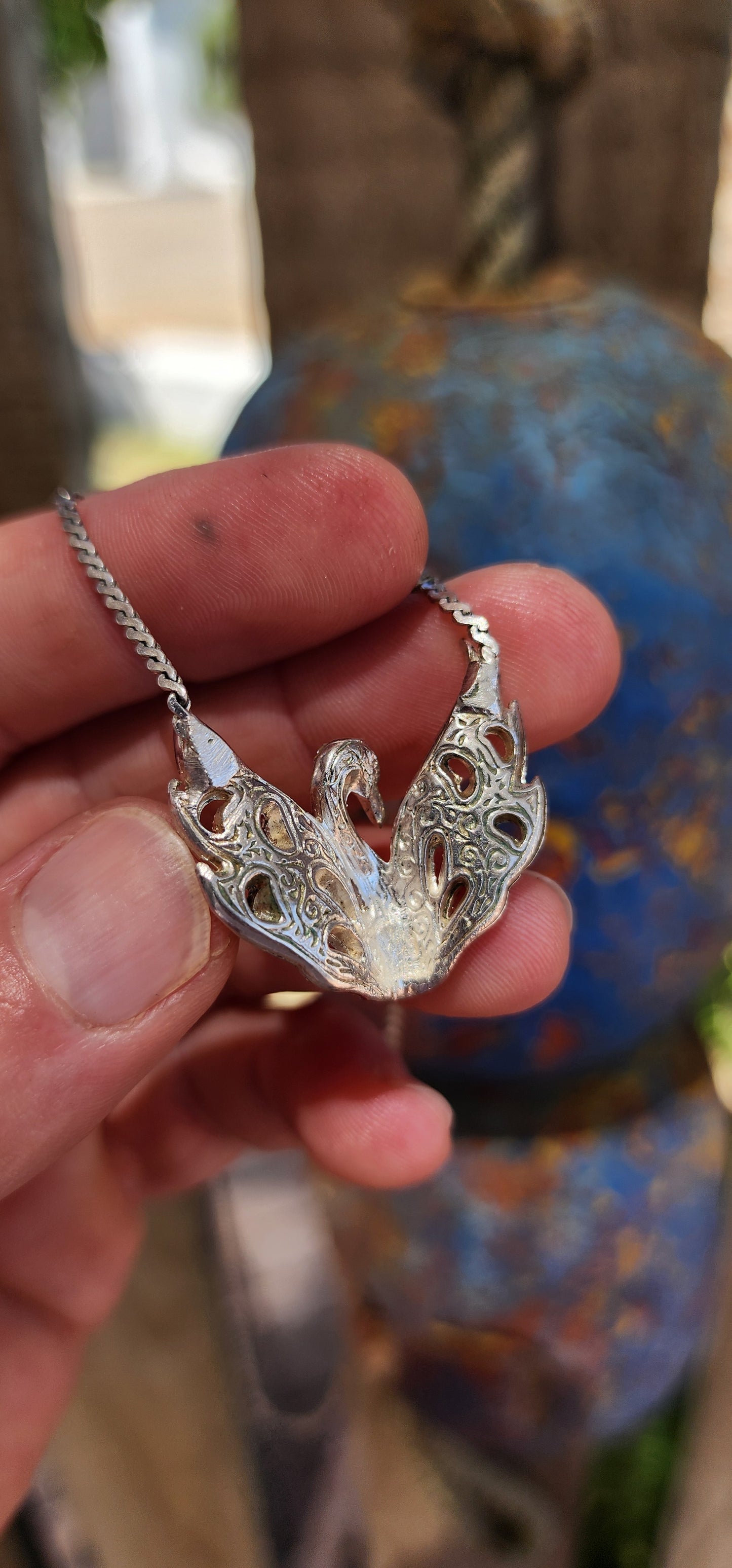 Vintage Attwood & Sawyer Swan Necklace (circa 1980s).