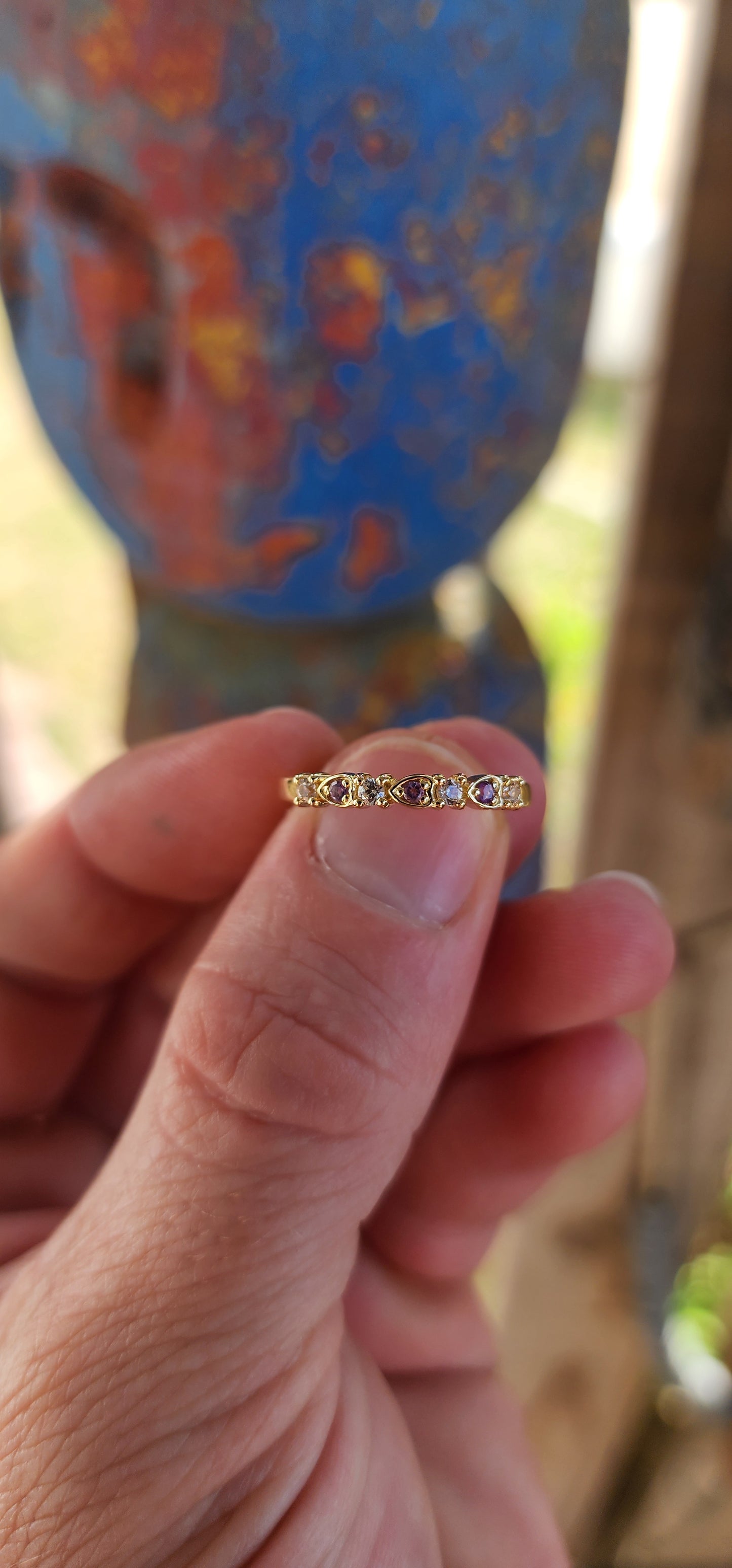 Violet Whisper Stacking Ring – Amethyst.