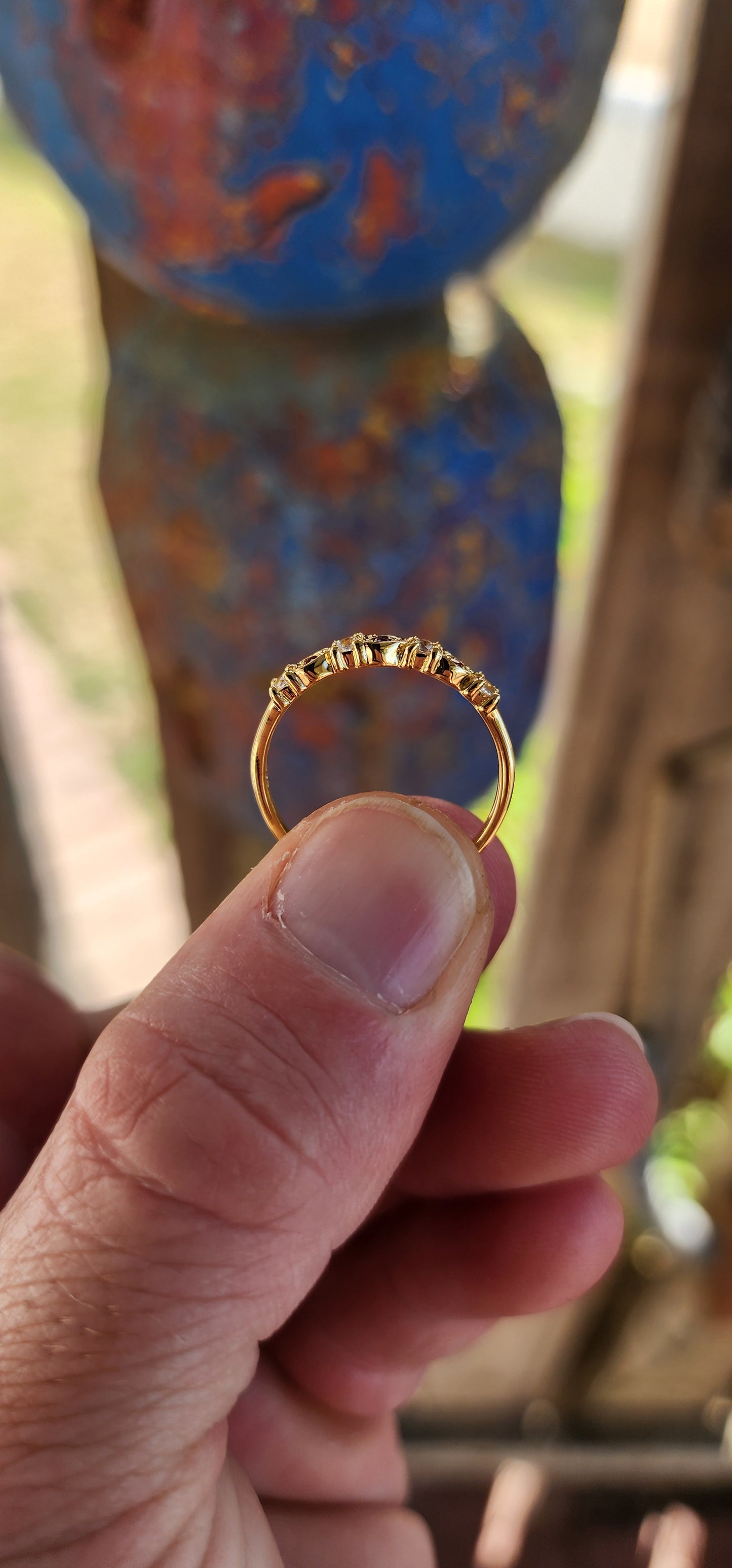 Crimson Blush Stacking Ring – Rhodolite Garnet