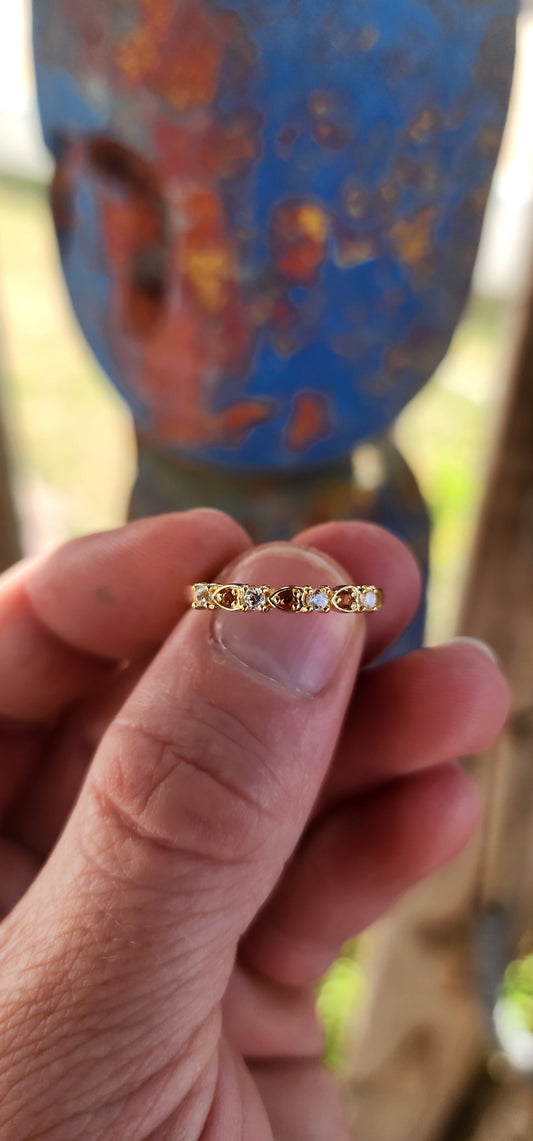 Madeira Glow Stacking Ring – Orange Citrine
