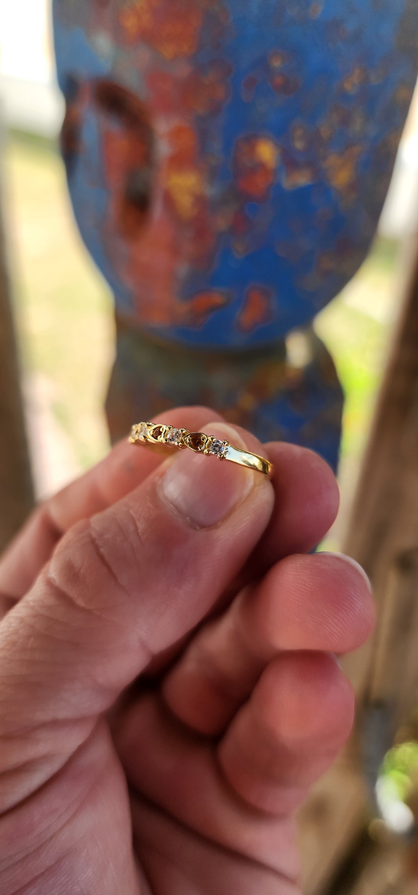 Madeira Glow Stacking Ring – Orange Citrine