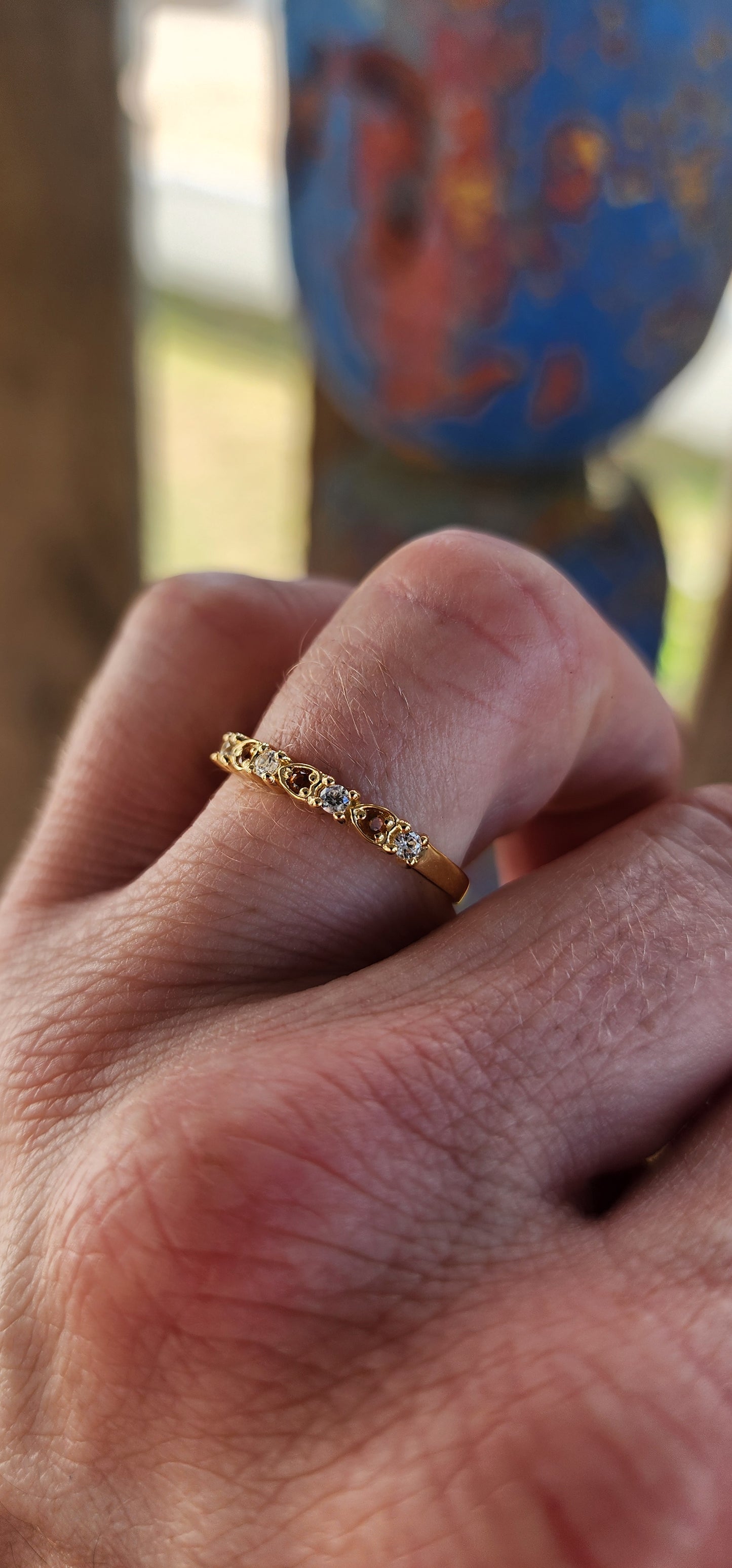 Madeira Glow Stacking Ring – Orange Citrine