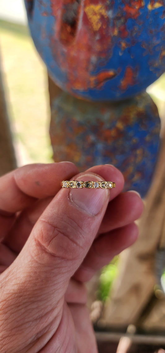 Meadow Glow Stacking Ring – Green Sapphire