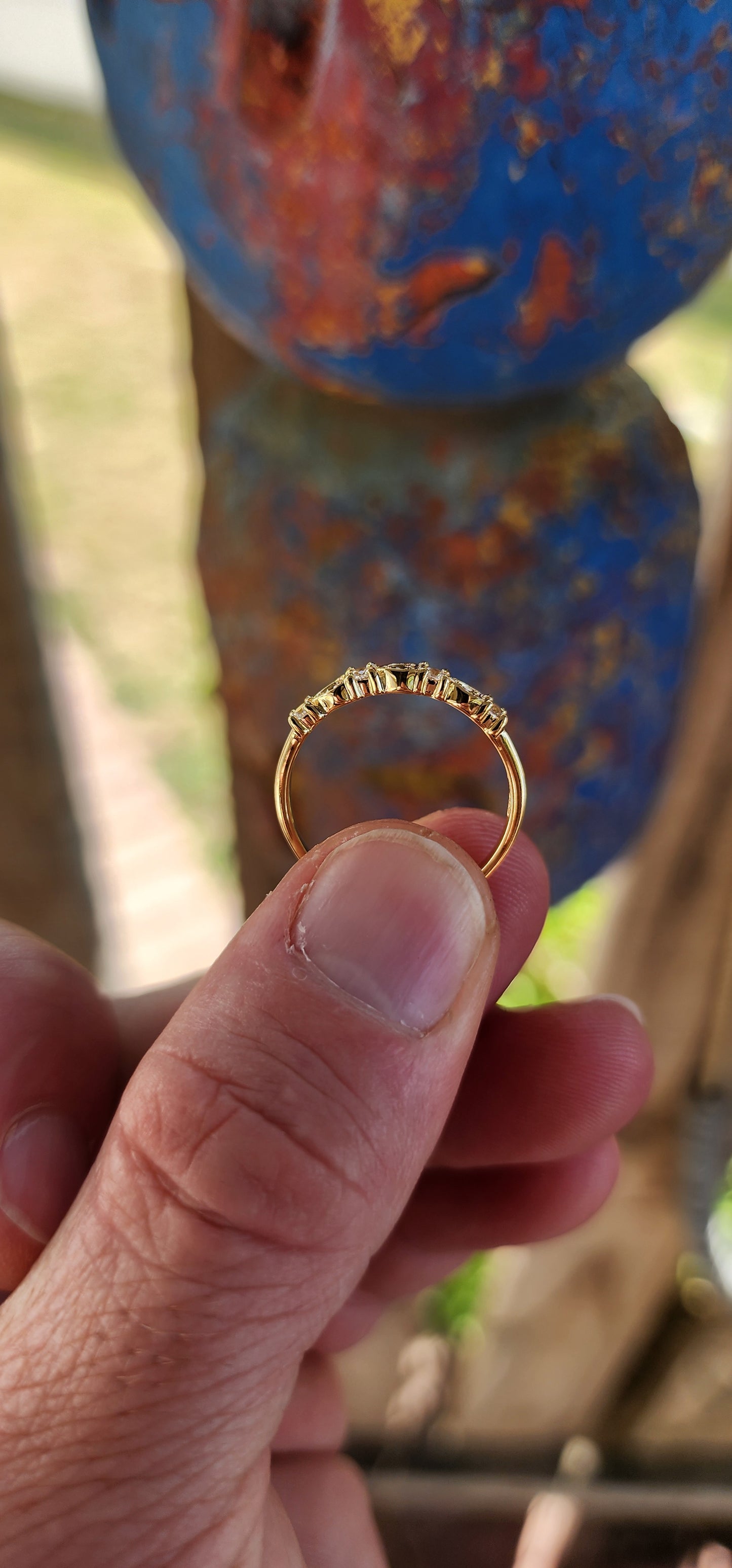 Meadow Glow Stacking Ring – Green Sapphire