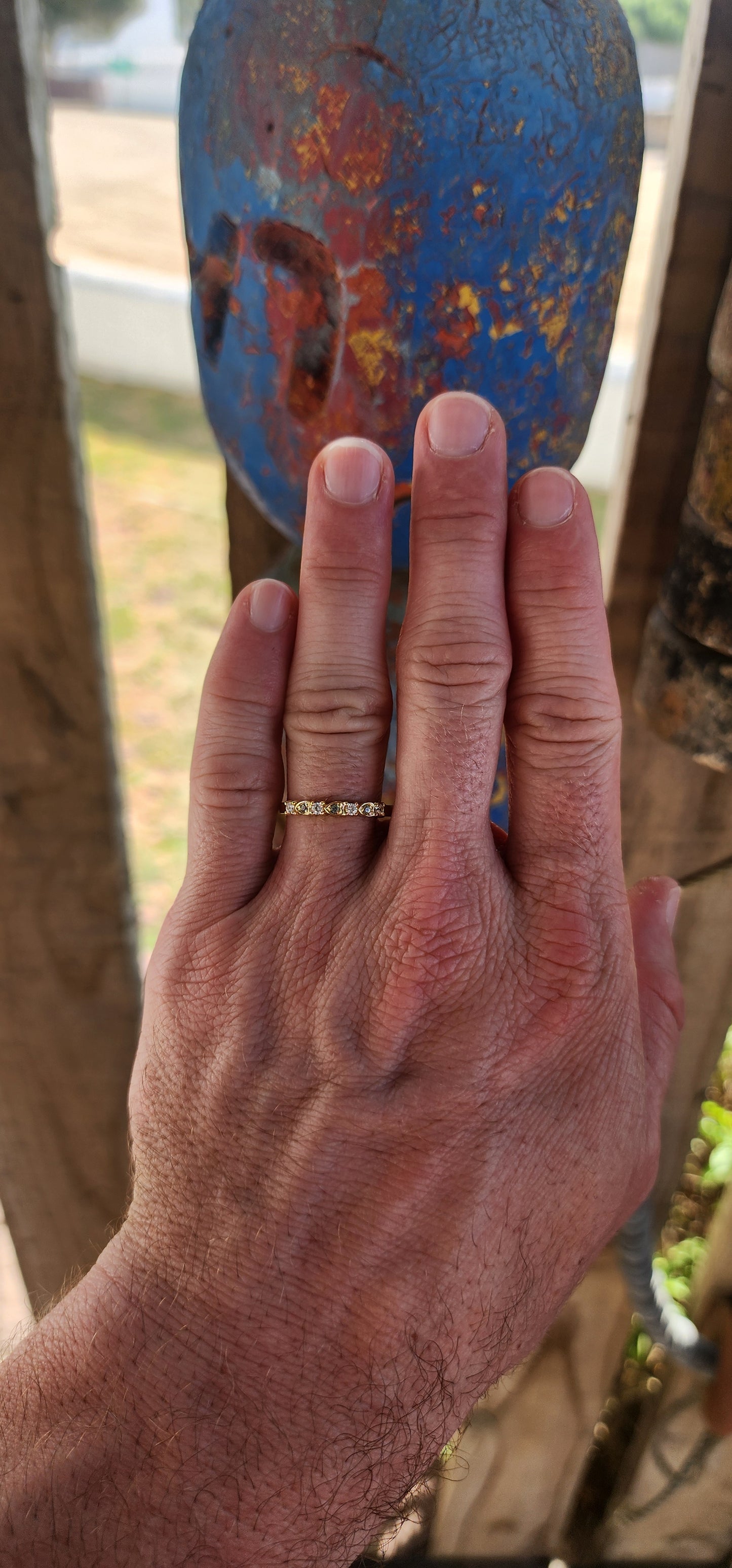 Meadow Glow Stacking Ring – Green Sapphire