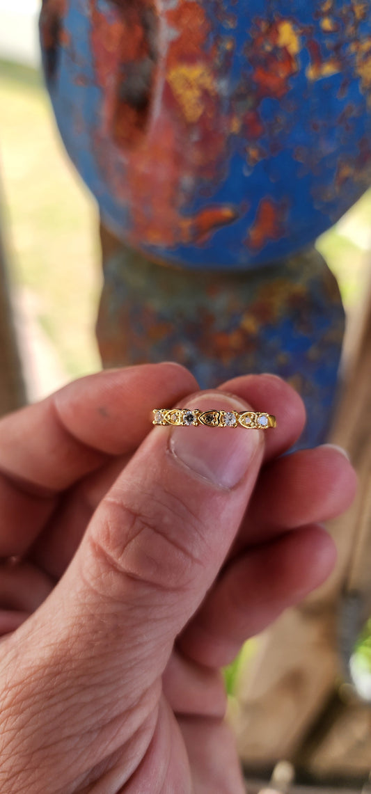 Golden Daffodil Stacking Ring – Yellow Sapphire