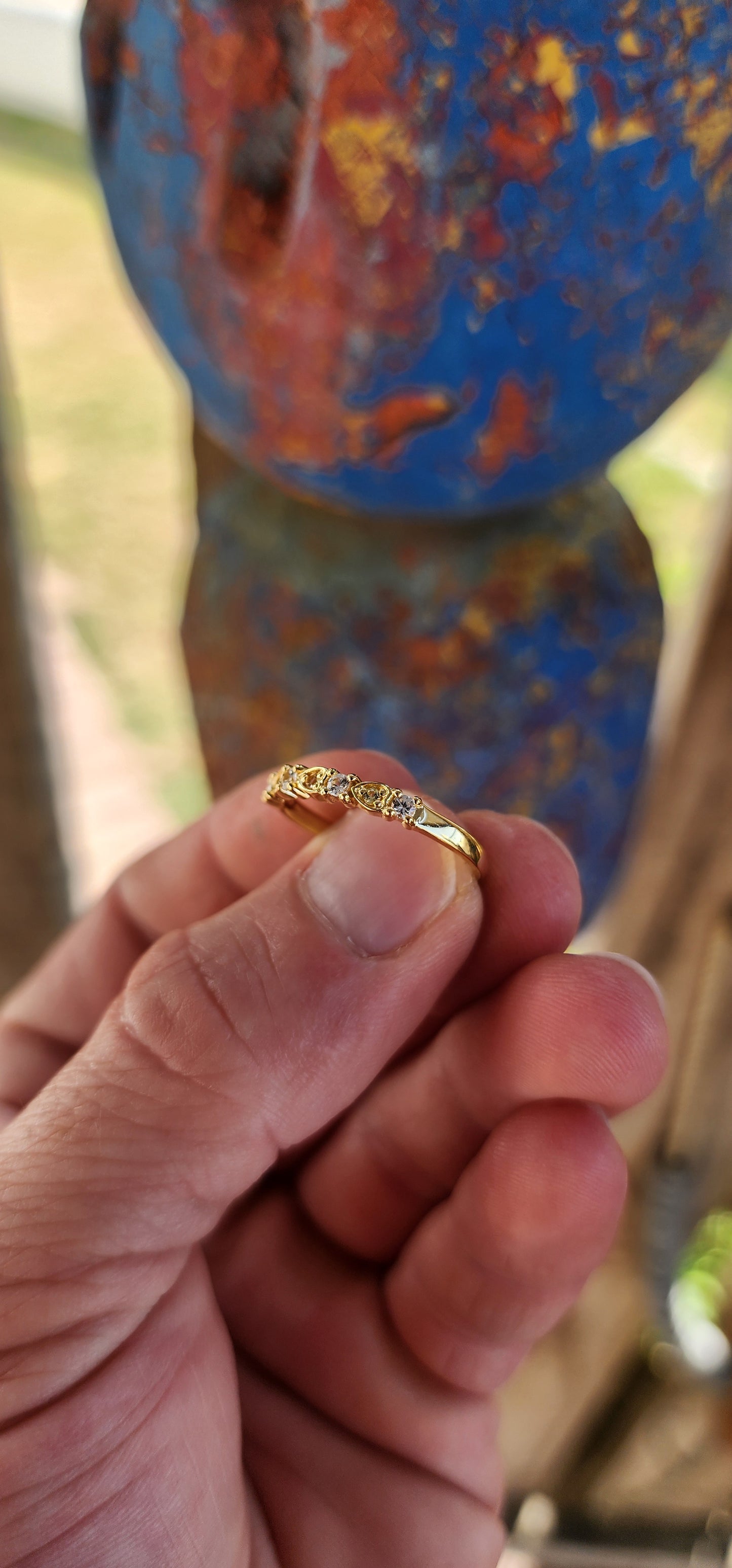 Golden Daffodil Stacking Ring – Yellow Sapphire