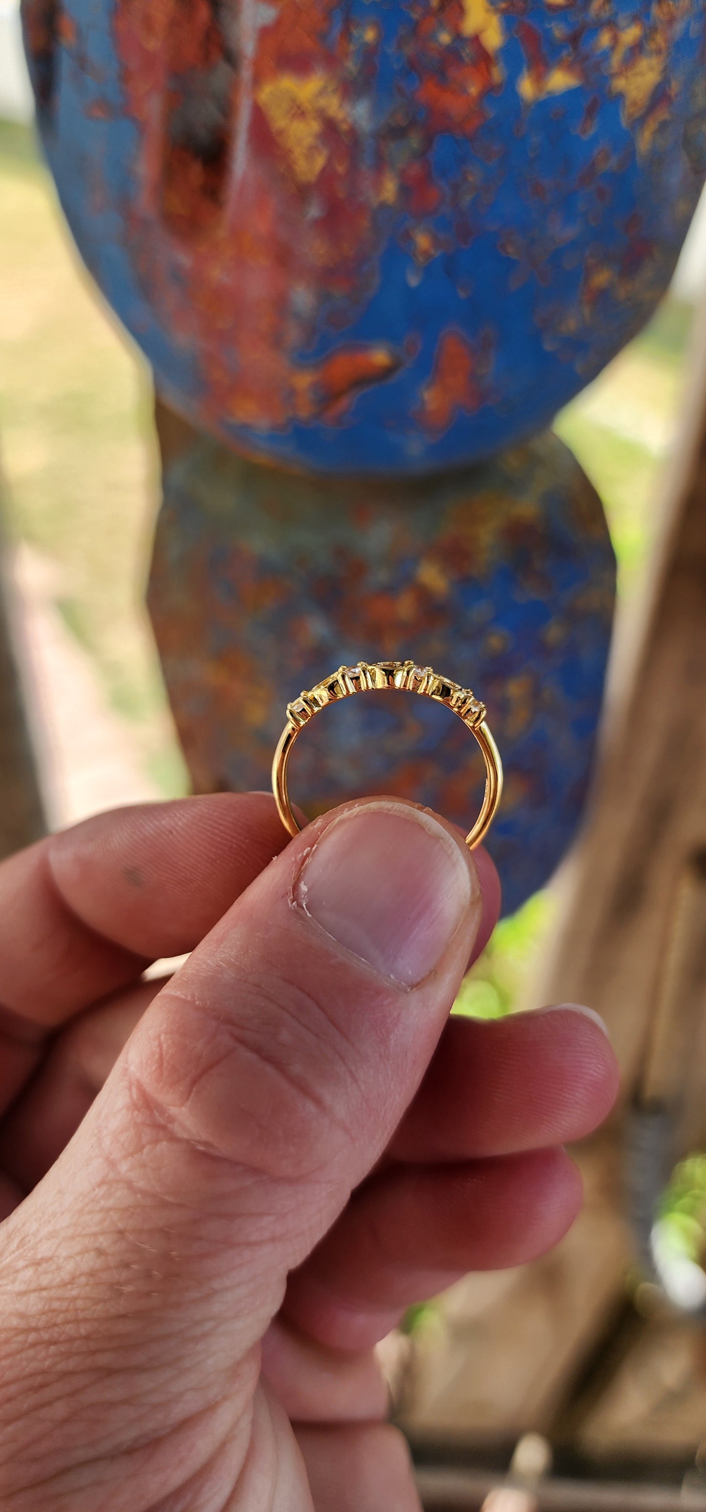 Golden Daffodil Stacking Ring – Yellow Sapphire