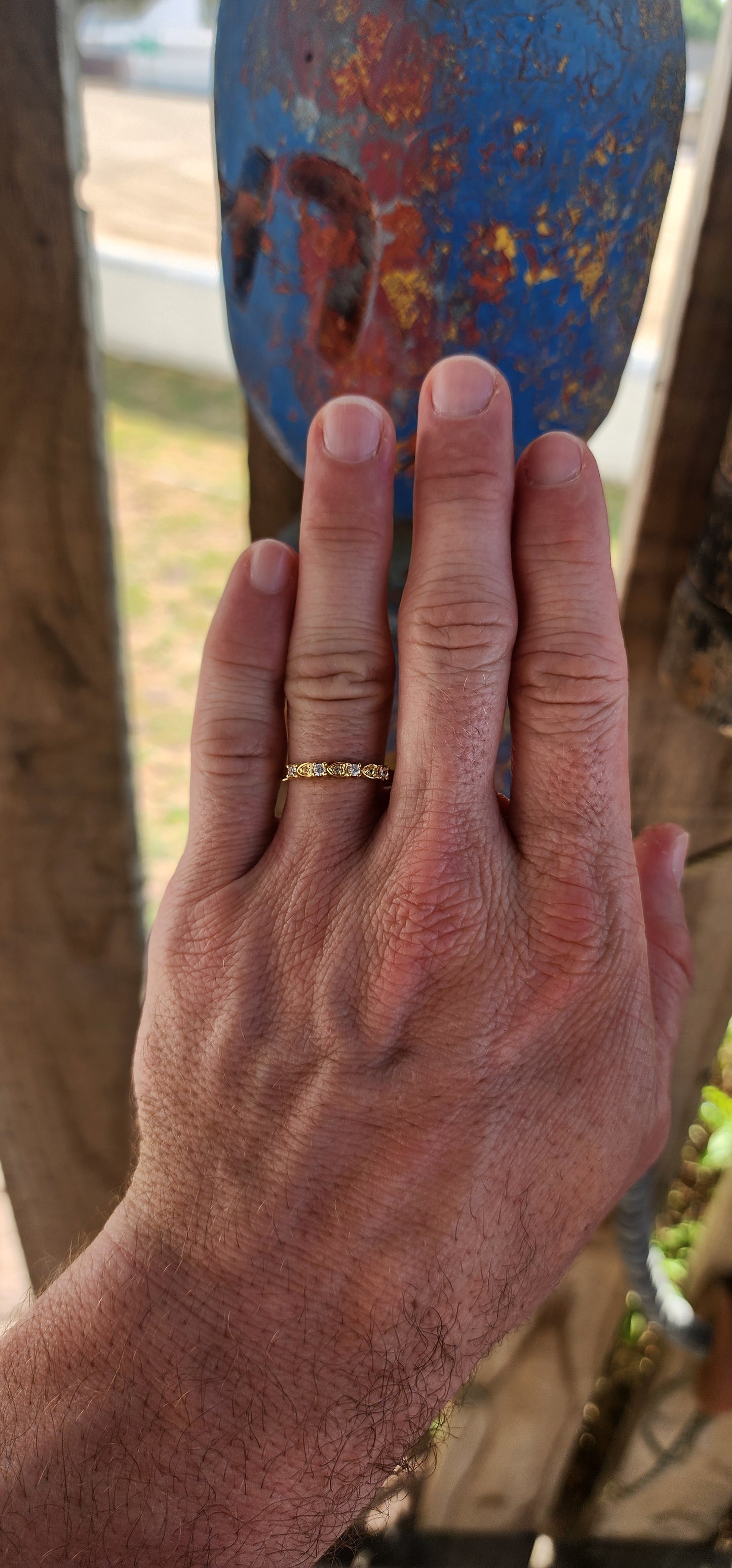 Golden Daffodil Stacking Ring – Yellow Sapphire