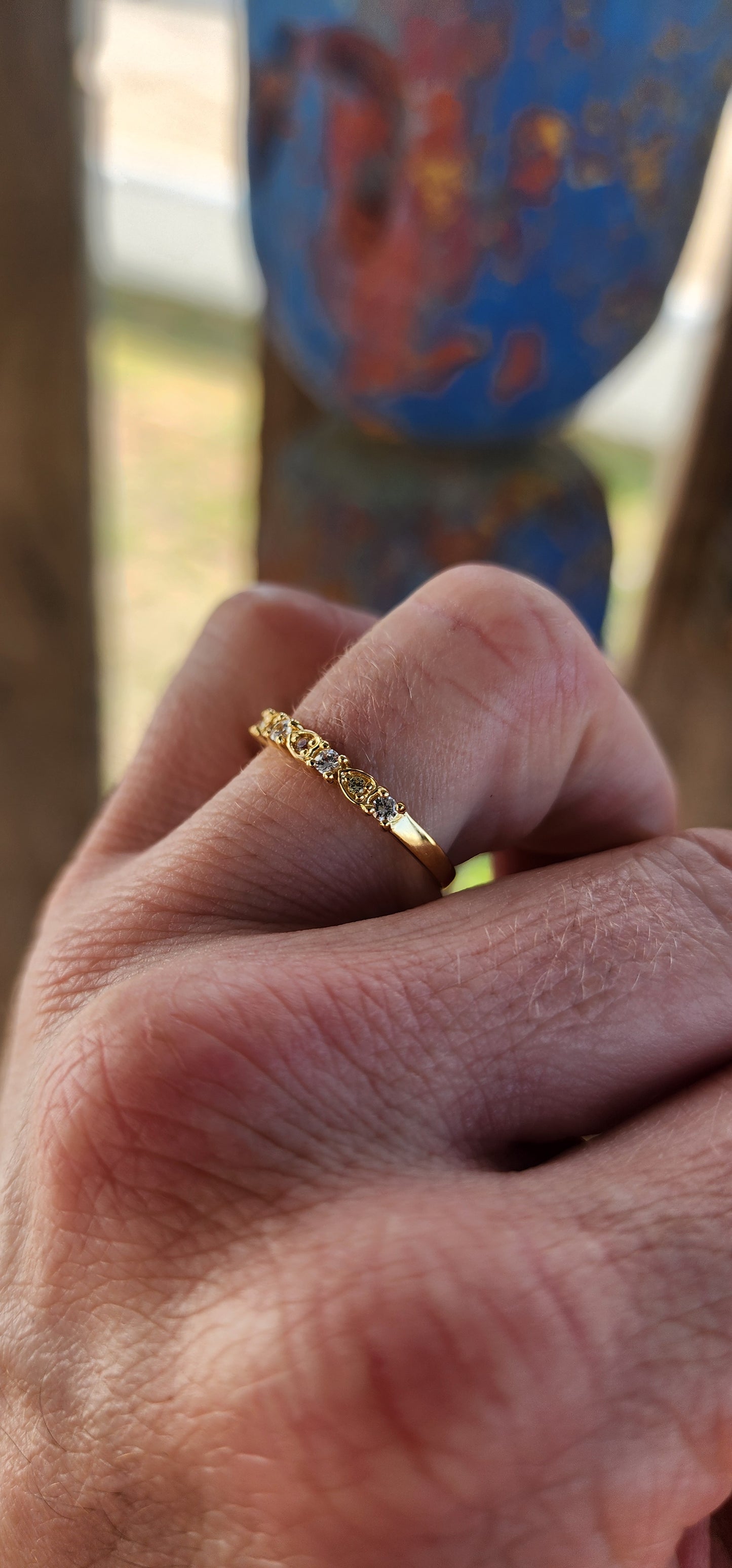 Golden Daffodil Stacking Ring – Yellow Sapphire