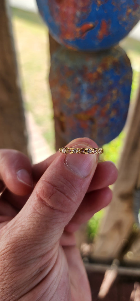 Petal Kiss Stacking Ring – Pink Tourmaline