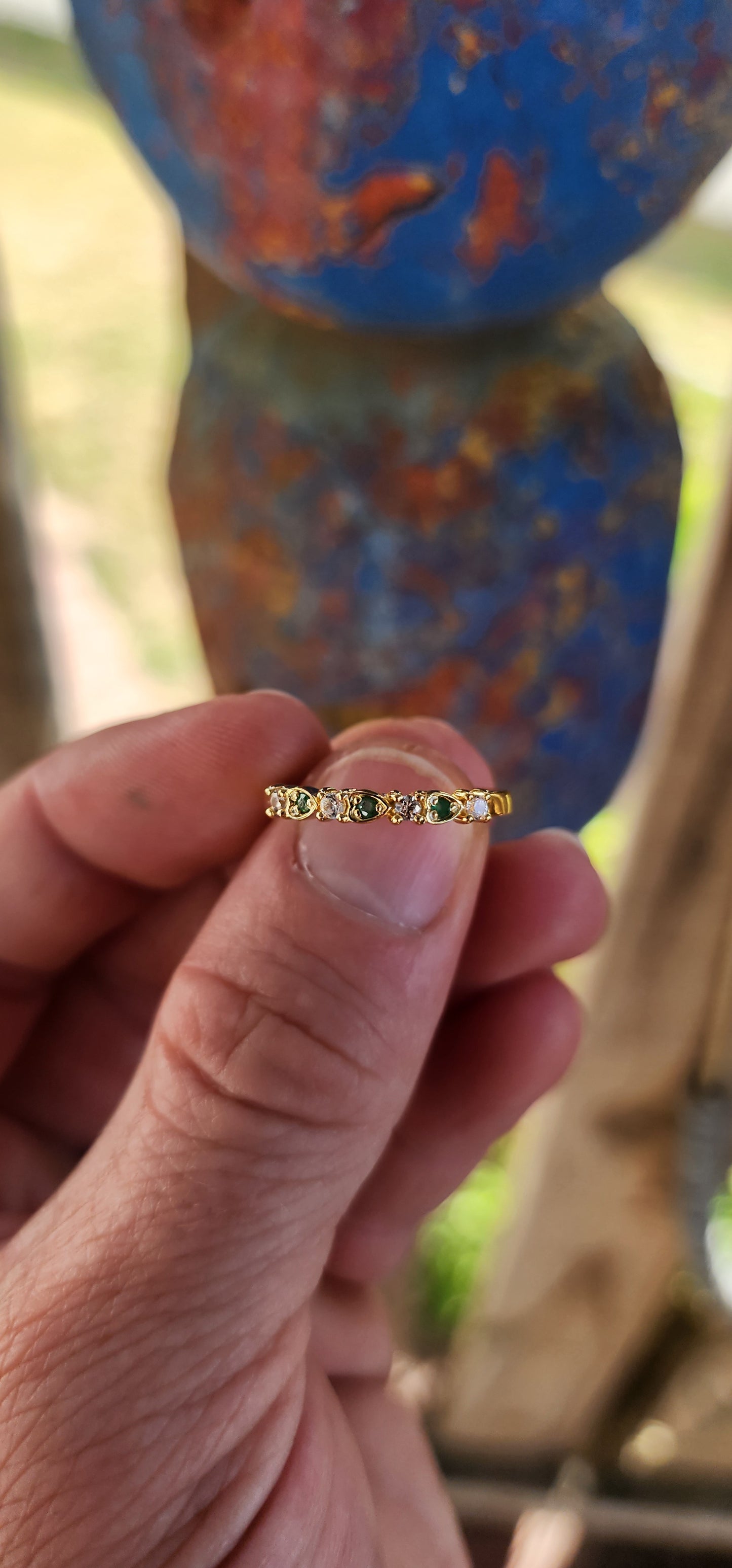 Forest Glow Stacking Ring – Chrome Diopside