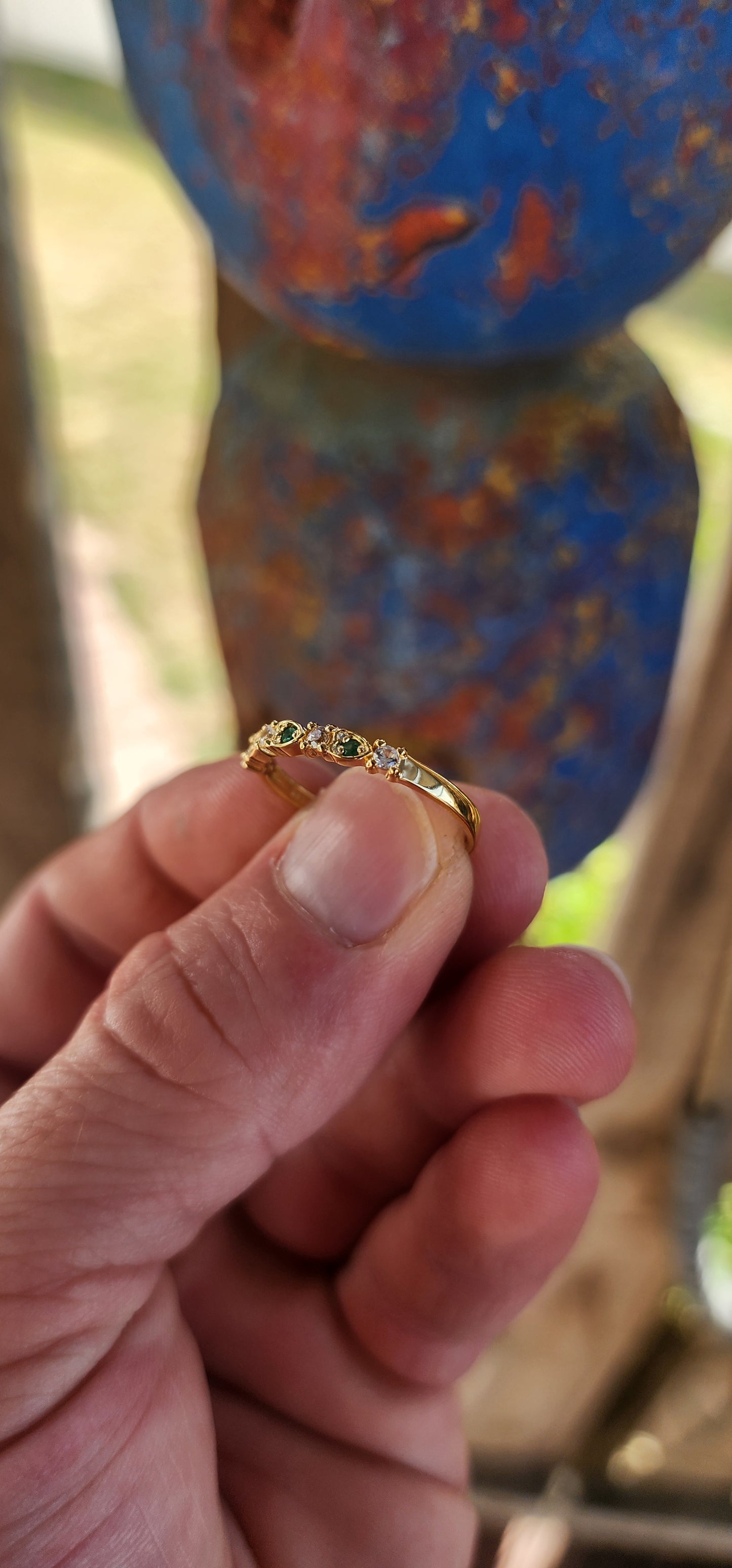 Forest Glow Stacking Ring – Chrome Diopside