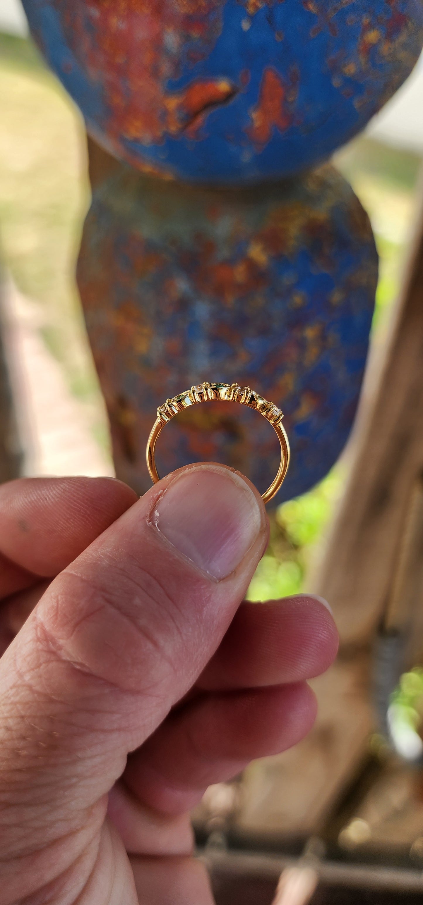 Forest Glow Stacking Ring – Chrome Diopside