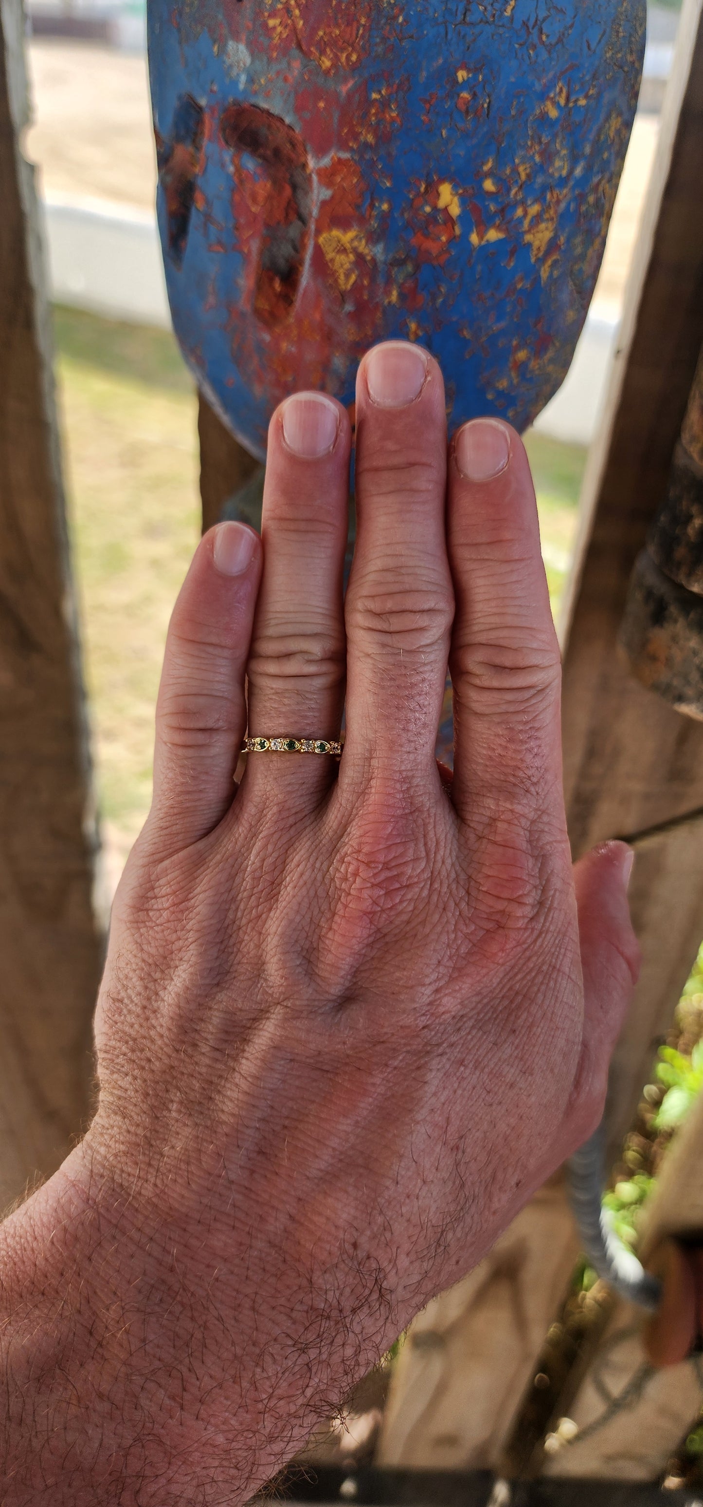 Forest Glow Stacking Ring – Chrome Diopside