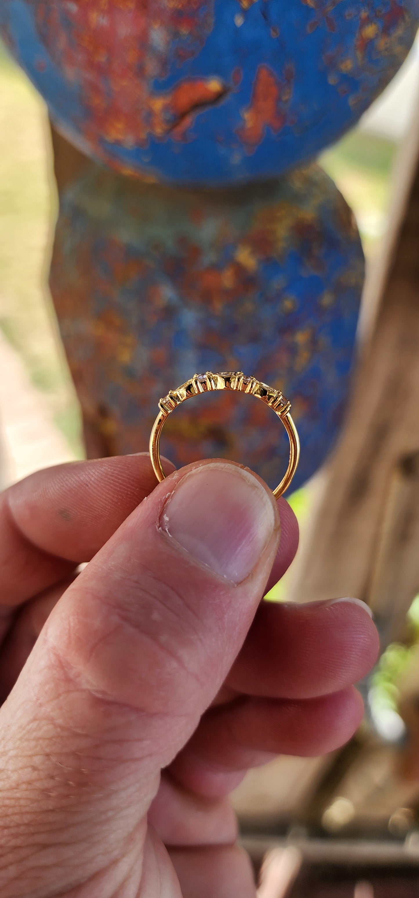 Eclipse Heart Stacking Ring – Salt & Pepper Diamonds