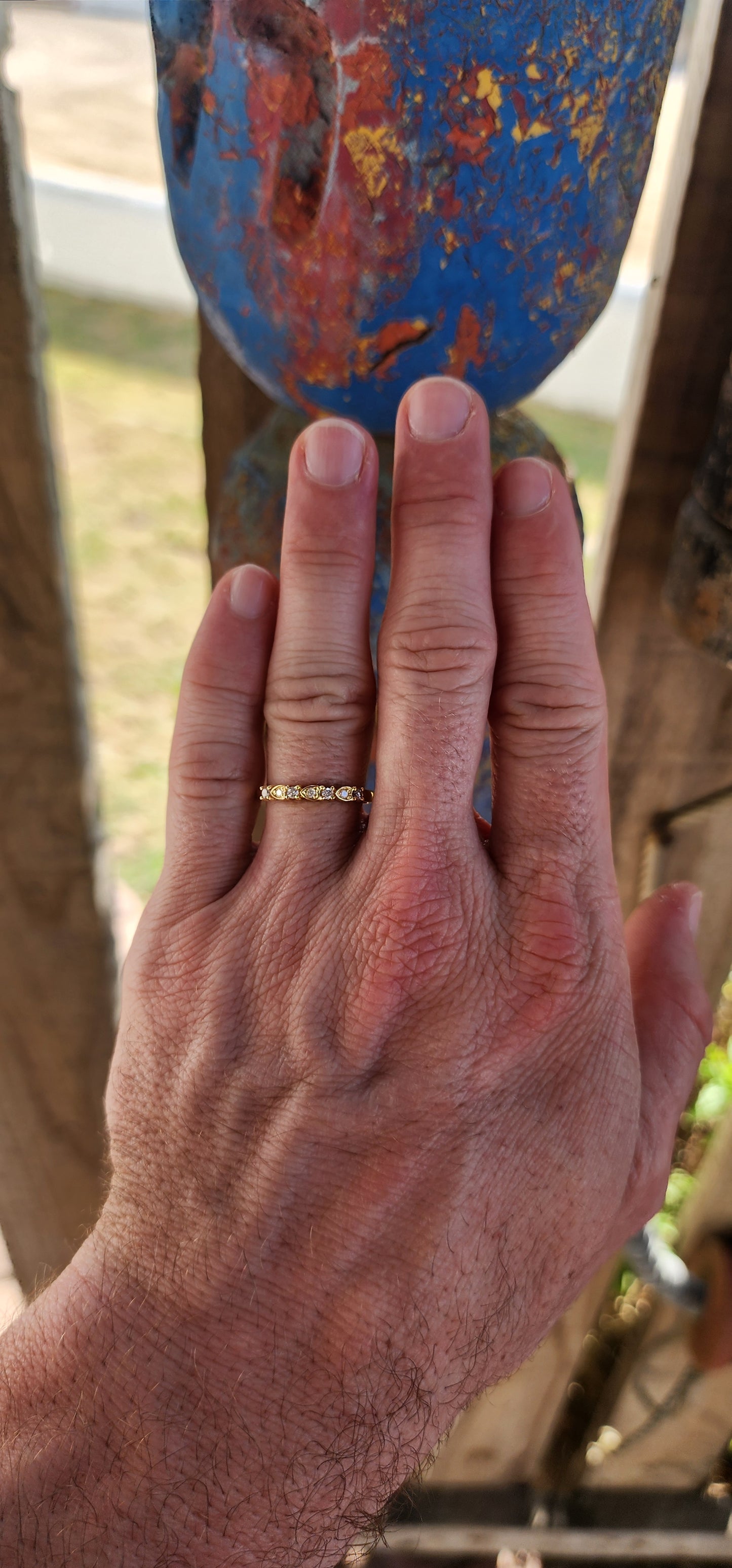 Eclipse Heart Stacking Ring – Salt & Pepper Diamonds