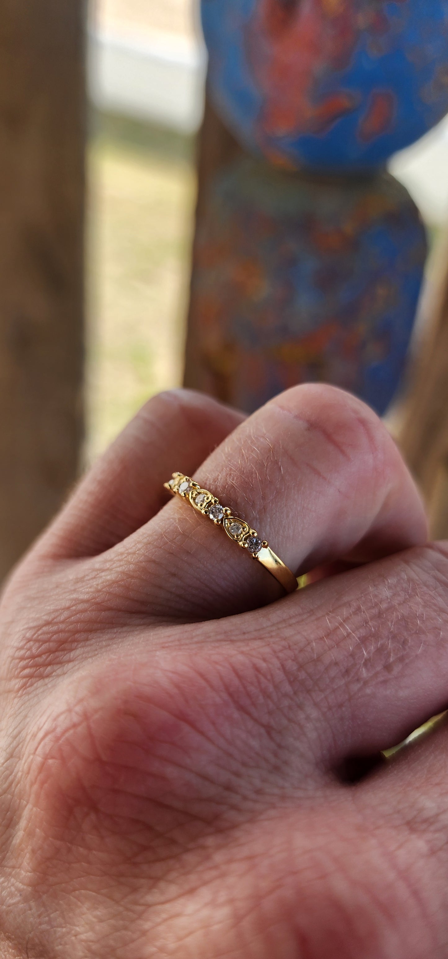 Eclipse Heart Stacking Ring – Salt & Pepper Diamonds
