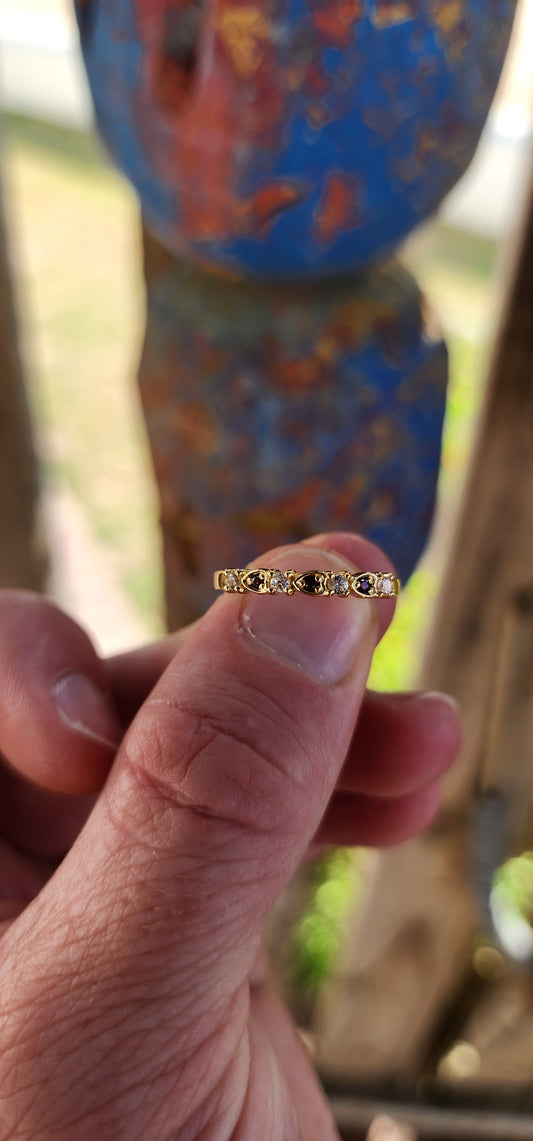 Crimson Classic Stacking Ring – Garnet