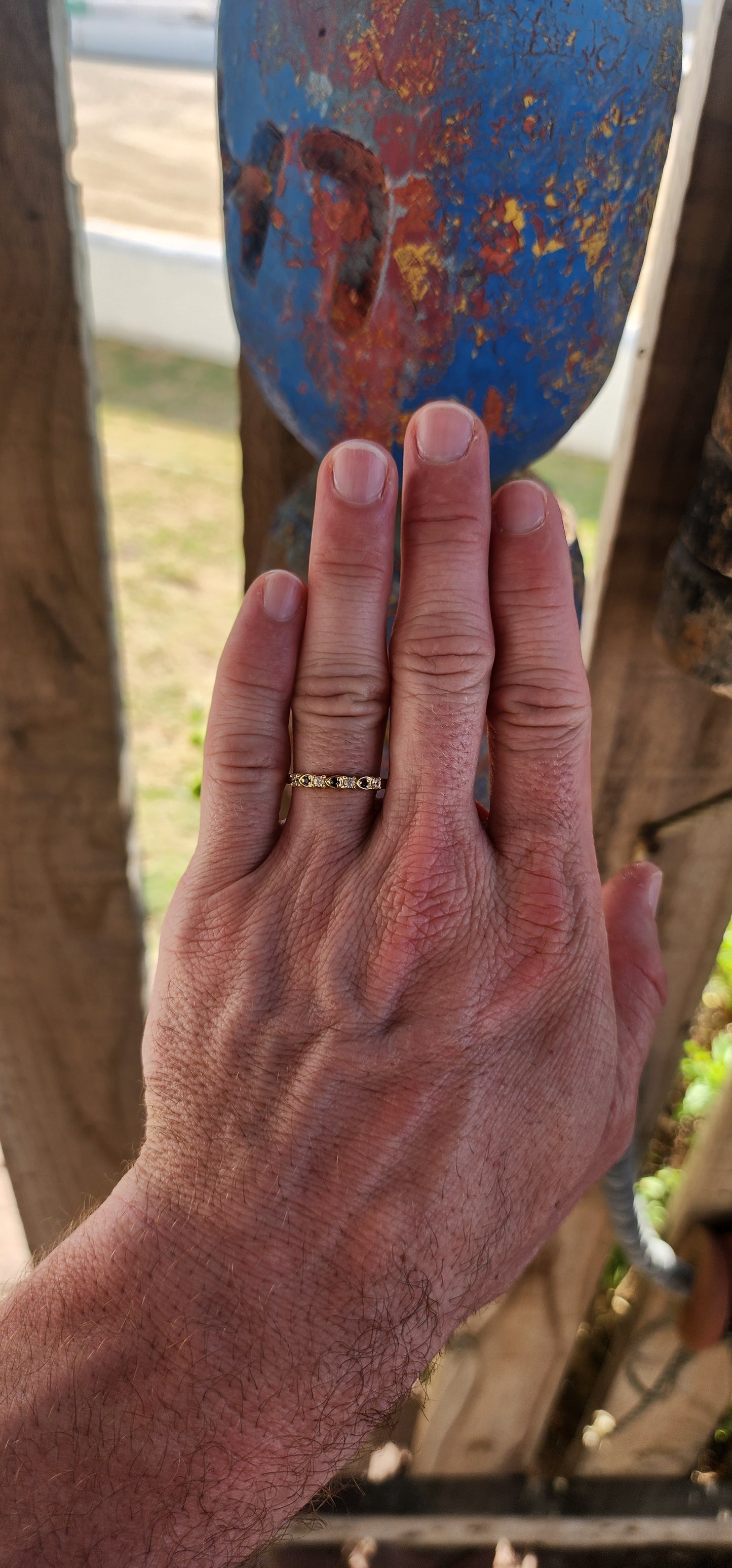 Crimson Classic Stacking Ring – Garnet