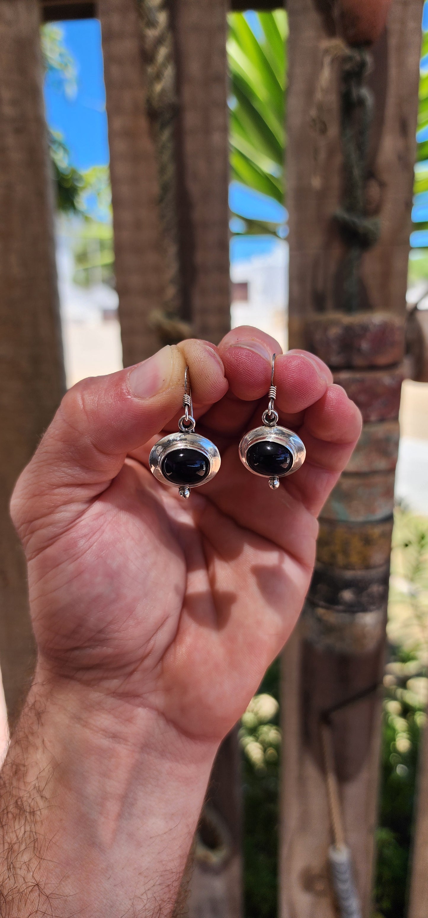 Bohemian Sterling Silver & Amethyst Drop Earrings