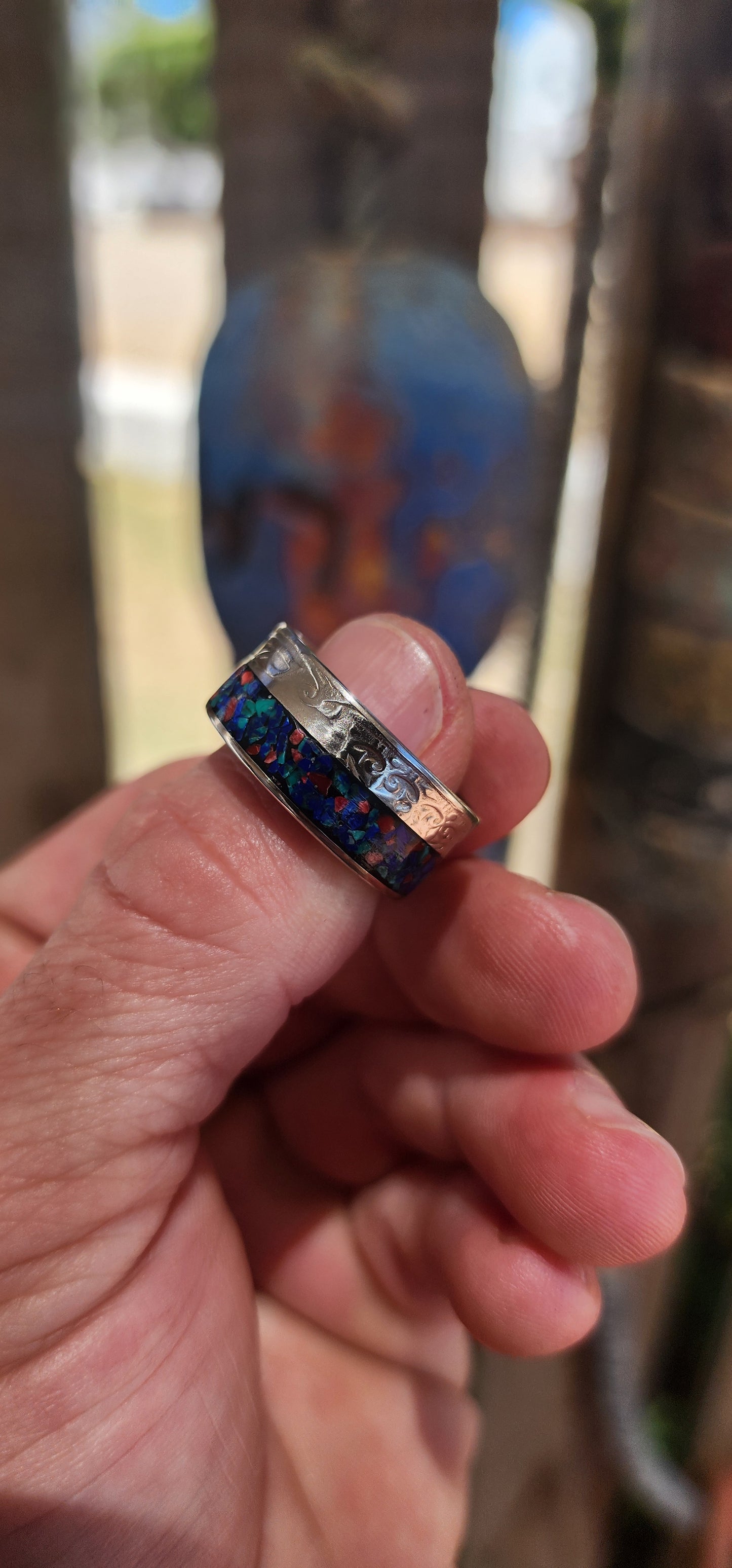 An artisan-made, one-of-a-kind statement ring crafted from an authentic Queen Elizabeth II Half Crown nickel coin — turning historical currency into rugged, wearable art.