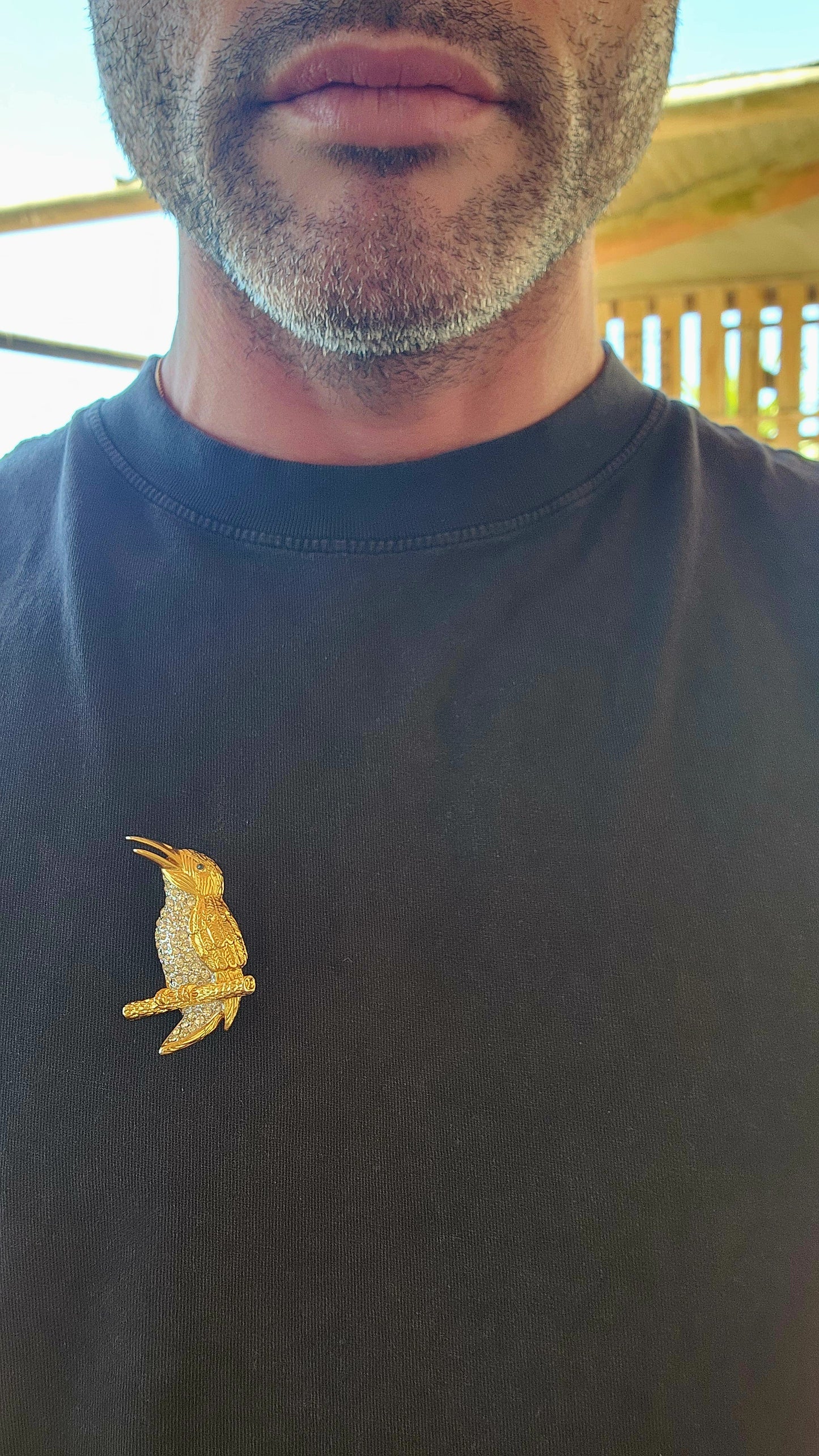 P.Cardin 1990s Kingfisher Brooch: A Shimmering Symbol of Elegance!