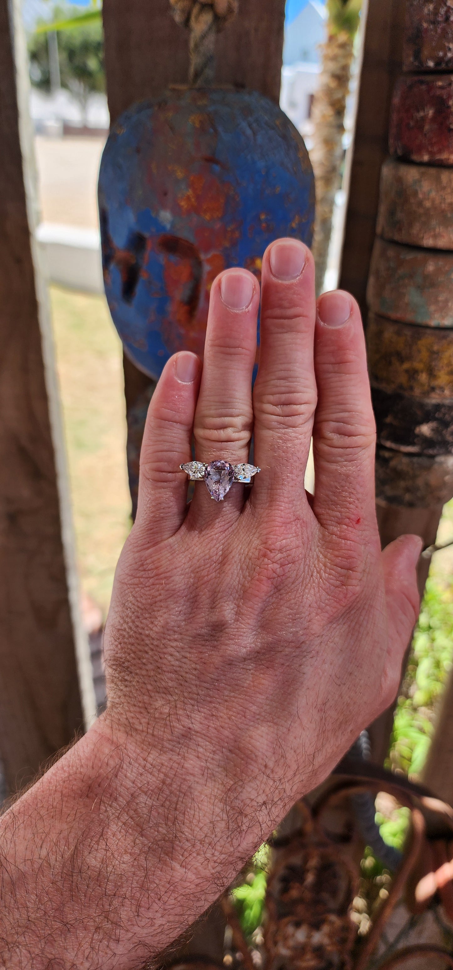 Winged Amethyst Trilogy Ring (Sterling Silver) 
An absolute fairytale statement ring with serious “guardian angel energy”.