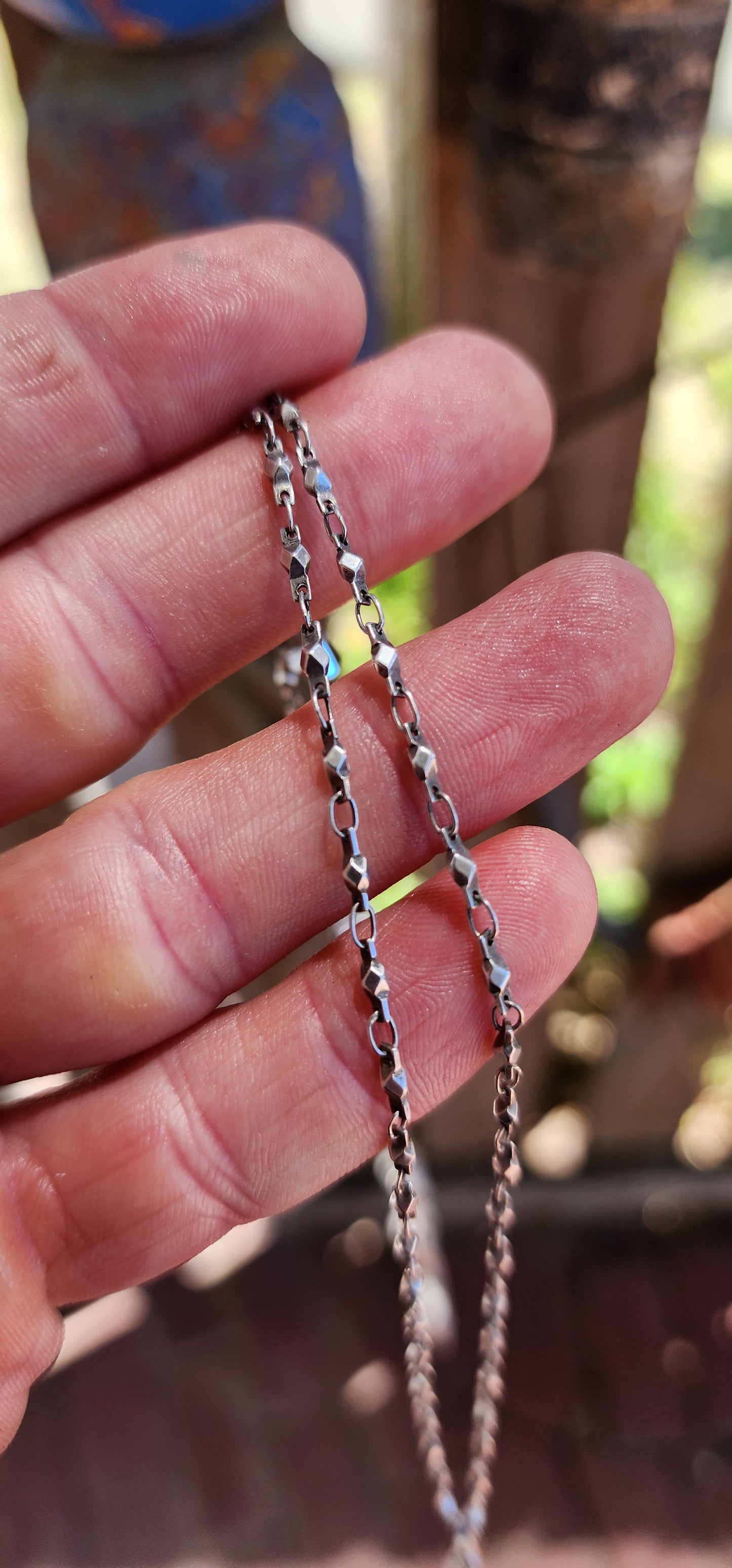 Oversized Sterling Silver Flower Pendant Necklace (Swarovski Crystal Accent Chain).