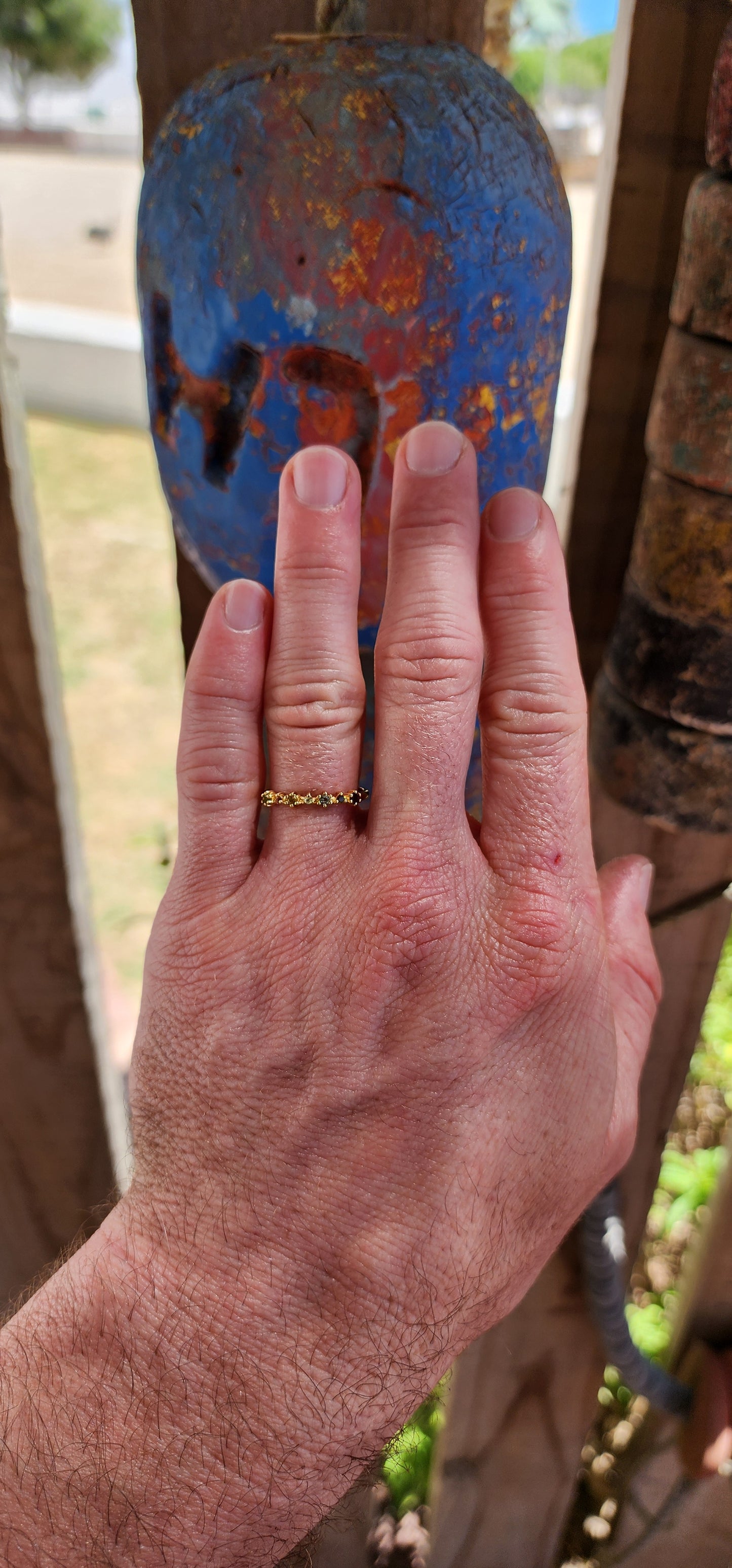 Multi-Colour Tourmaline Stacking Ring  (Half Eternity Style).