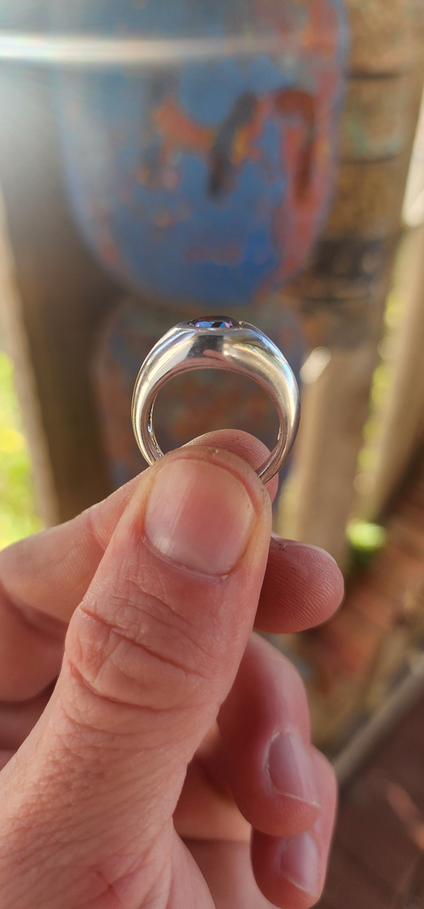 This handmade sterling silver ring is modernist cool — a smooth, weighty band with a bold, flowing silhouette.