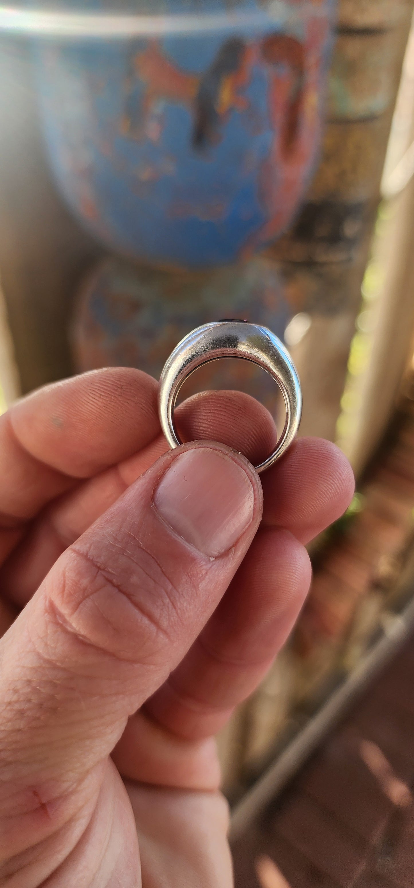 This handmade sterling silver ring is modernist cool — a smooth, weighty band with a bold, flowing silhouette.