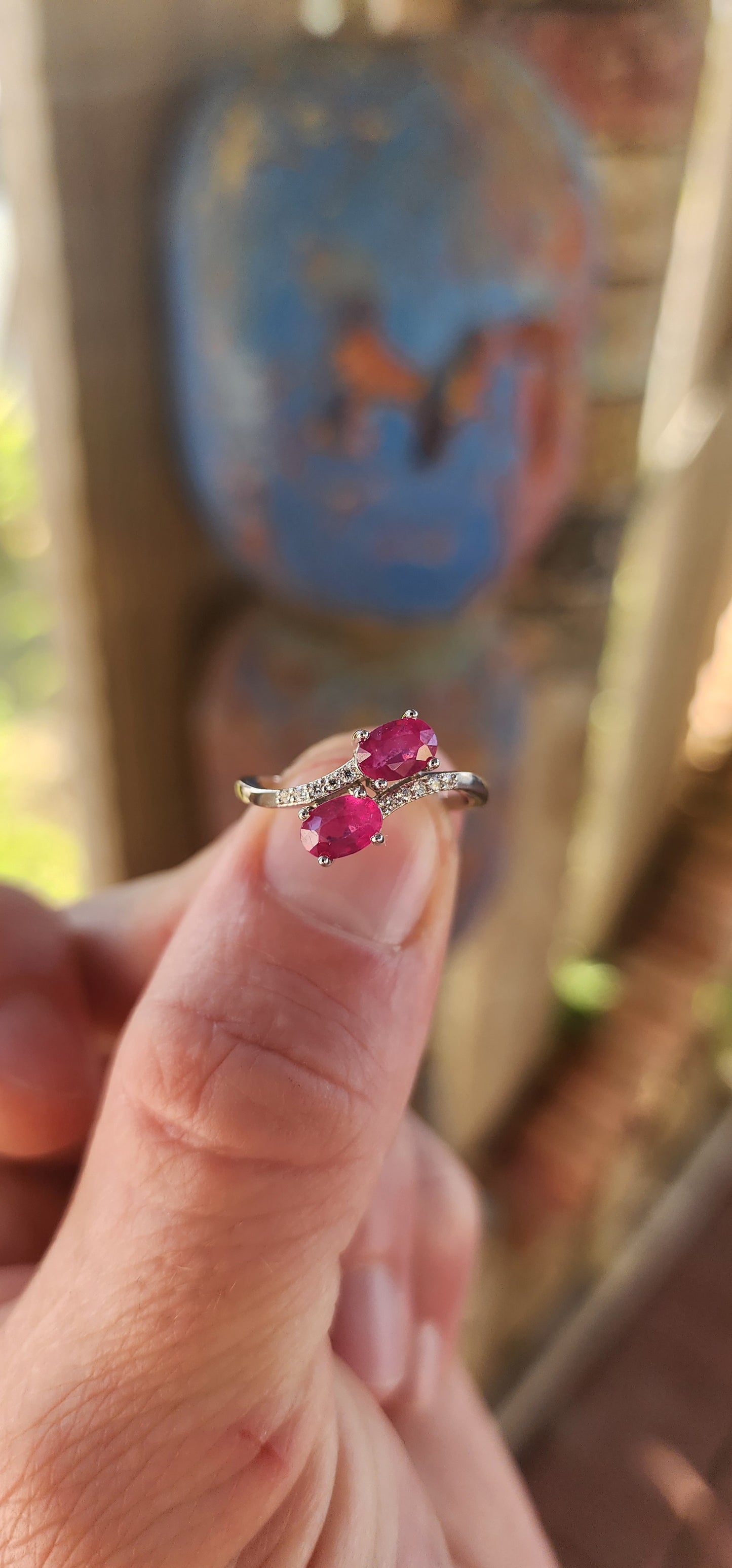 Sterling Silver Ruby “Toi et Moi” Ring.Elegant. Romantic. Timeless — with a bold red-hot twist.